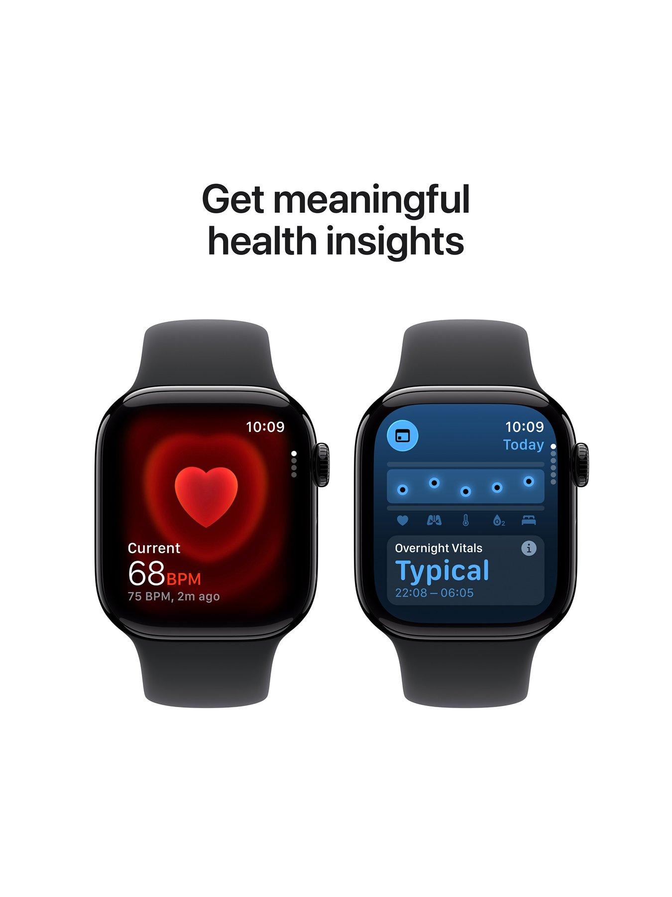 Image 4 of 8 of Apple Watch Series 11 (GPS)&nbsp;42mm&nbsp;Jet Black Aluminium Case with Black Sport Band - M/L