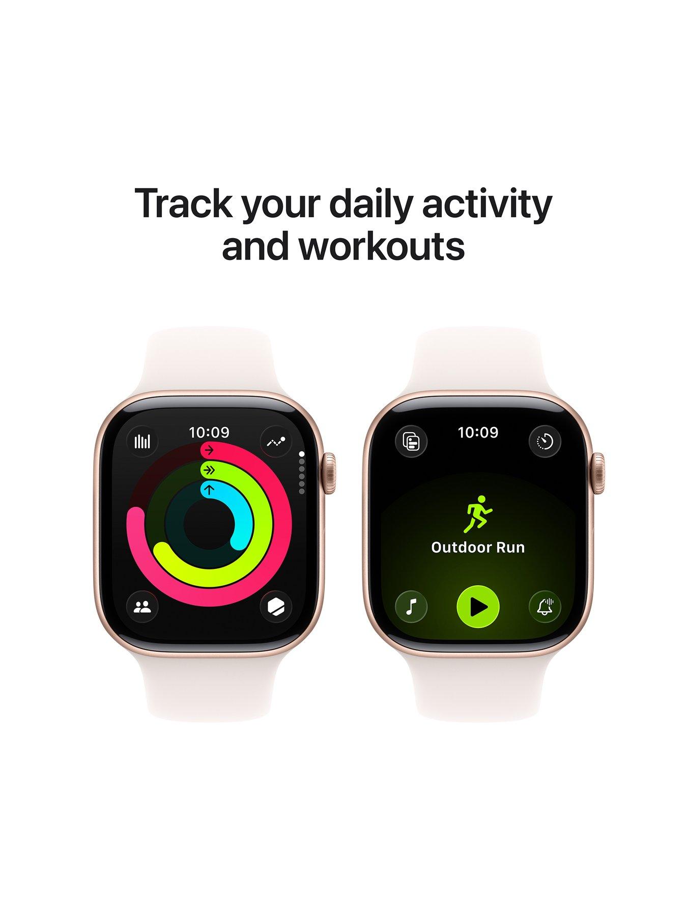 Image 3 of 8 of Apple Watch Series 11 (GPS)&nbsp;46mm&nbsp;Rose Gold Aluminium Case with Light Blush Sport Band - M/L