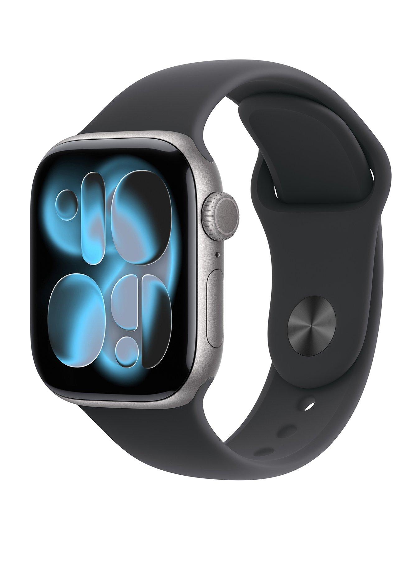 Apple Watch Series 11 (GPS + Cellular, 2025) 42mm Space Grey Aluminium Case with Black Sport Band - M/L
