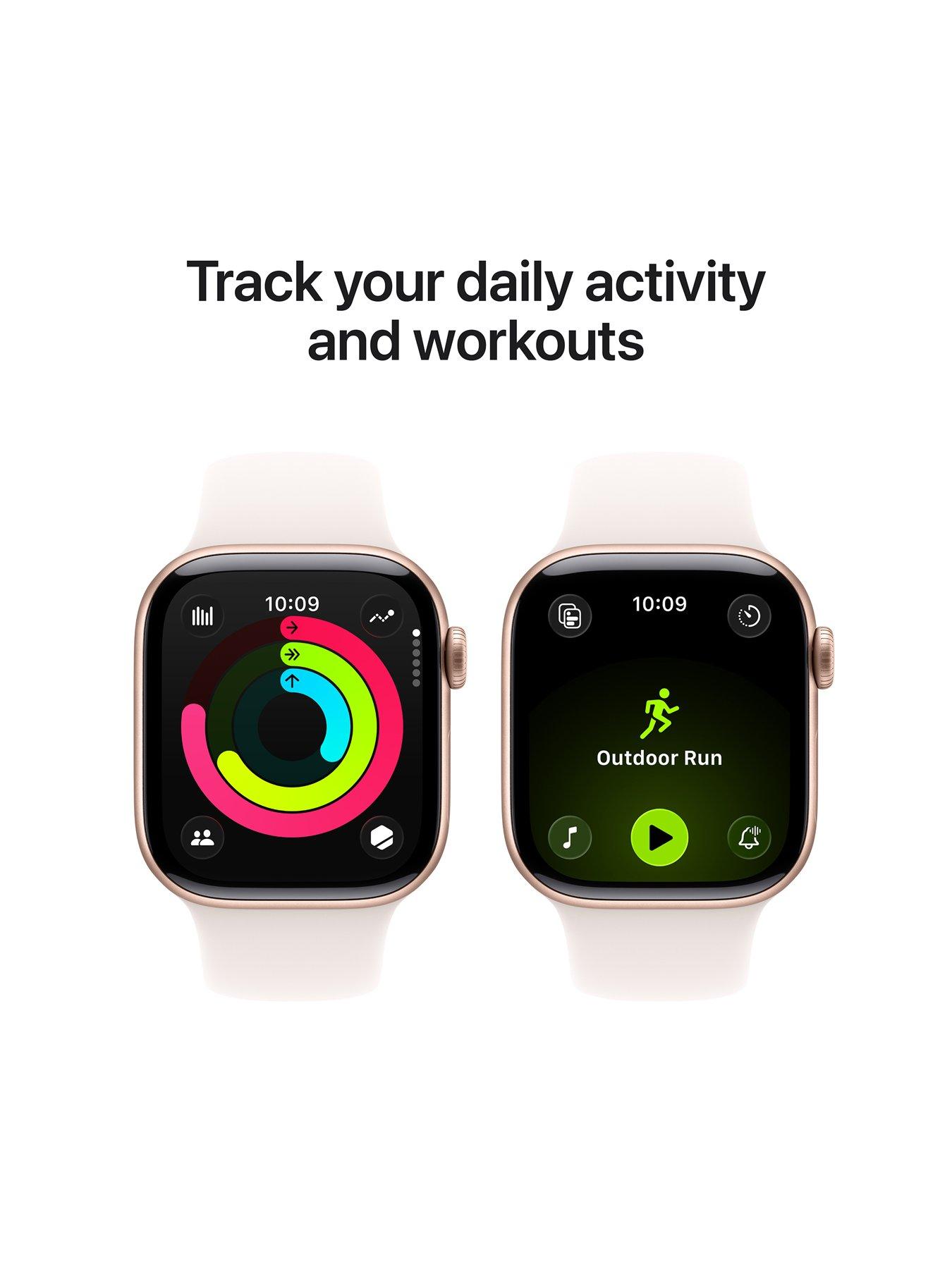 Image 3 of 8 of Apple Watch Series 11 (GPS + Cellular, 2025) 42mm Rose Gold Aluminium Case with Light Blush Sport Band - S/M