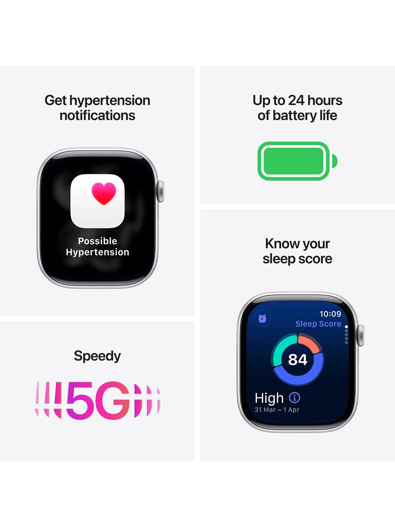 Image 2 of 8 of Apple Watch Series 11 (GPS + Cellular, 2025)&nbsp;42mm&nbsp;Natural Titanium Case with Stone Grey Sport Band - S/M