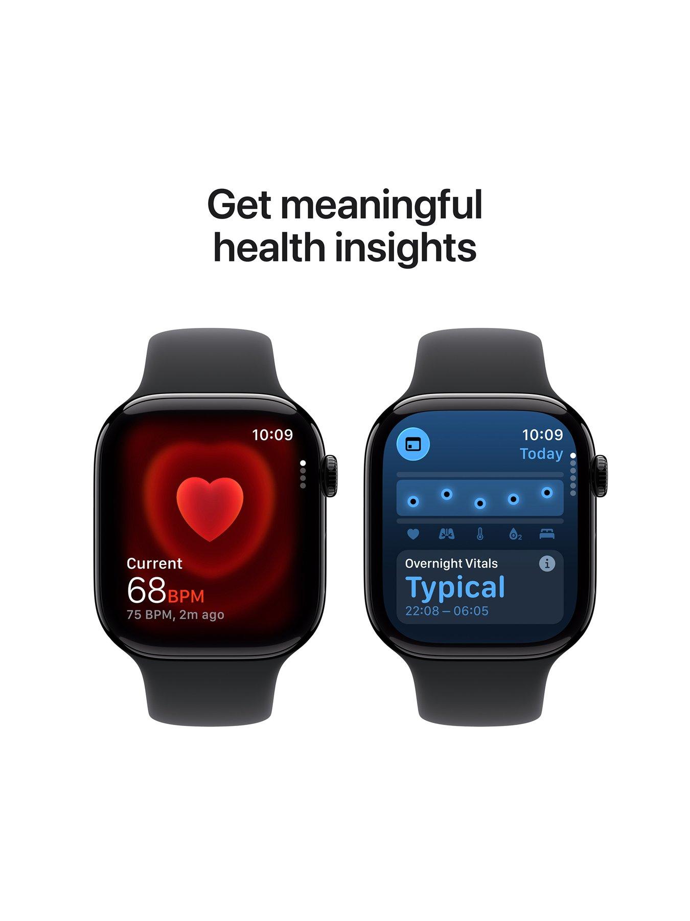 Image 4 of 8 of Apple Watch Series 11 (GPS + Cellular, 2025) 46mm&nbsp;Jet Black Aluminium Case with Black Sport Band - S/M