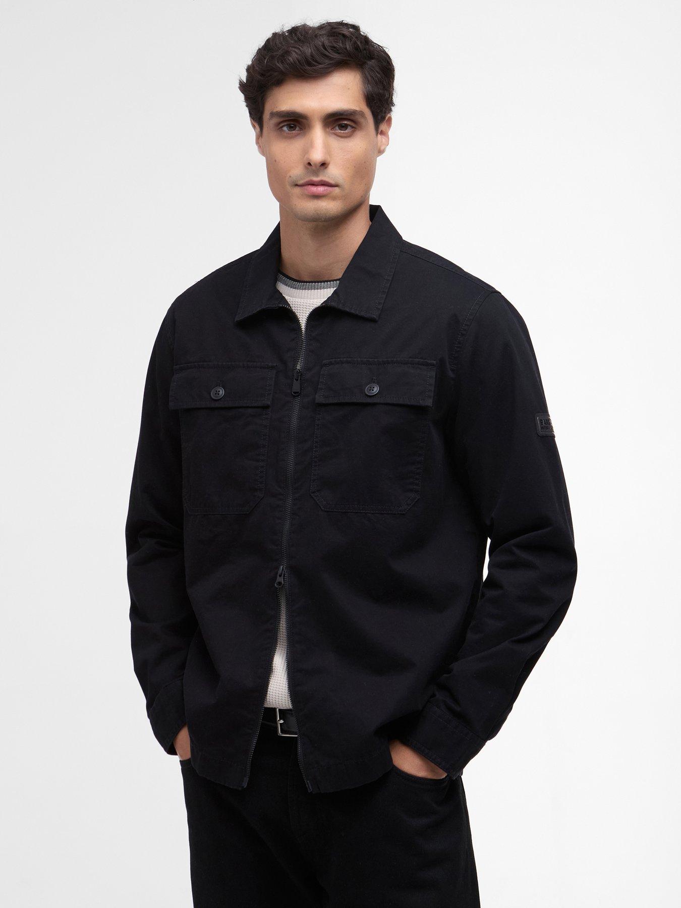 Image 1 of 5 of Barbour International Arkle Cotton Twill Military Overshirt - Black