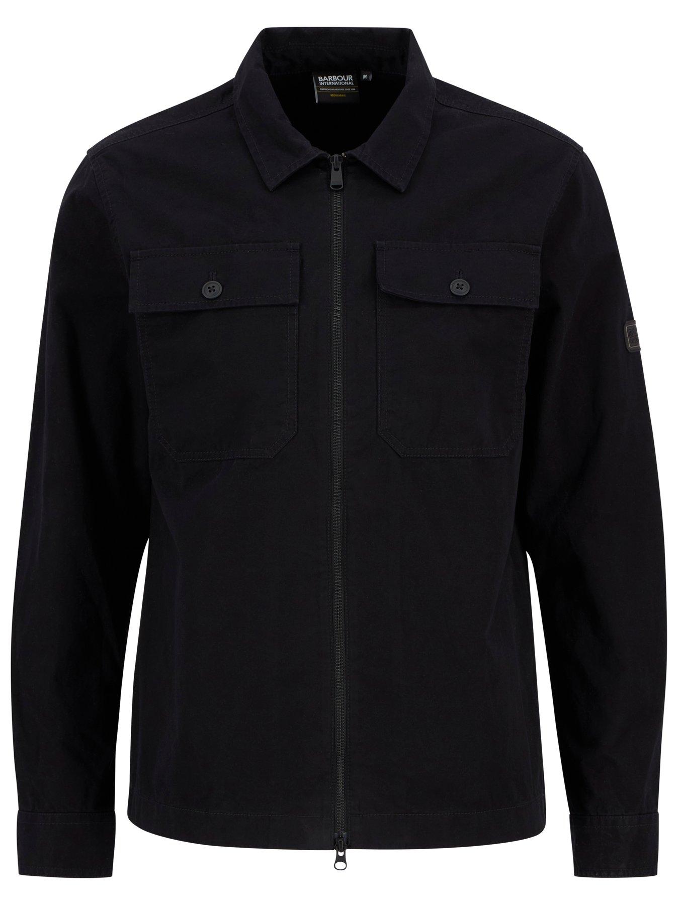 Image 5 of 5 of Barbour International Arkle Cotton Twill Military Overshirt - Black