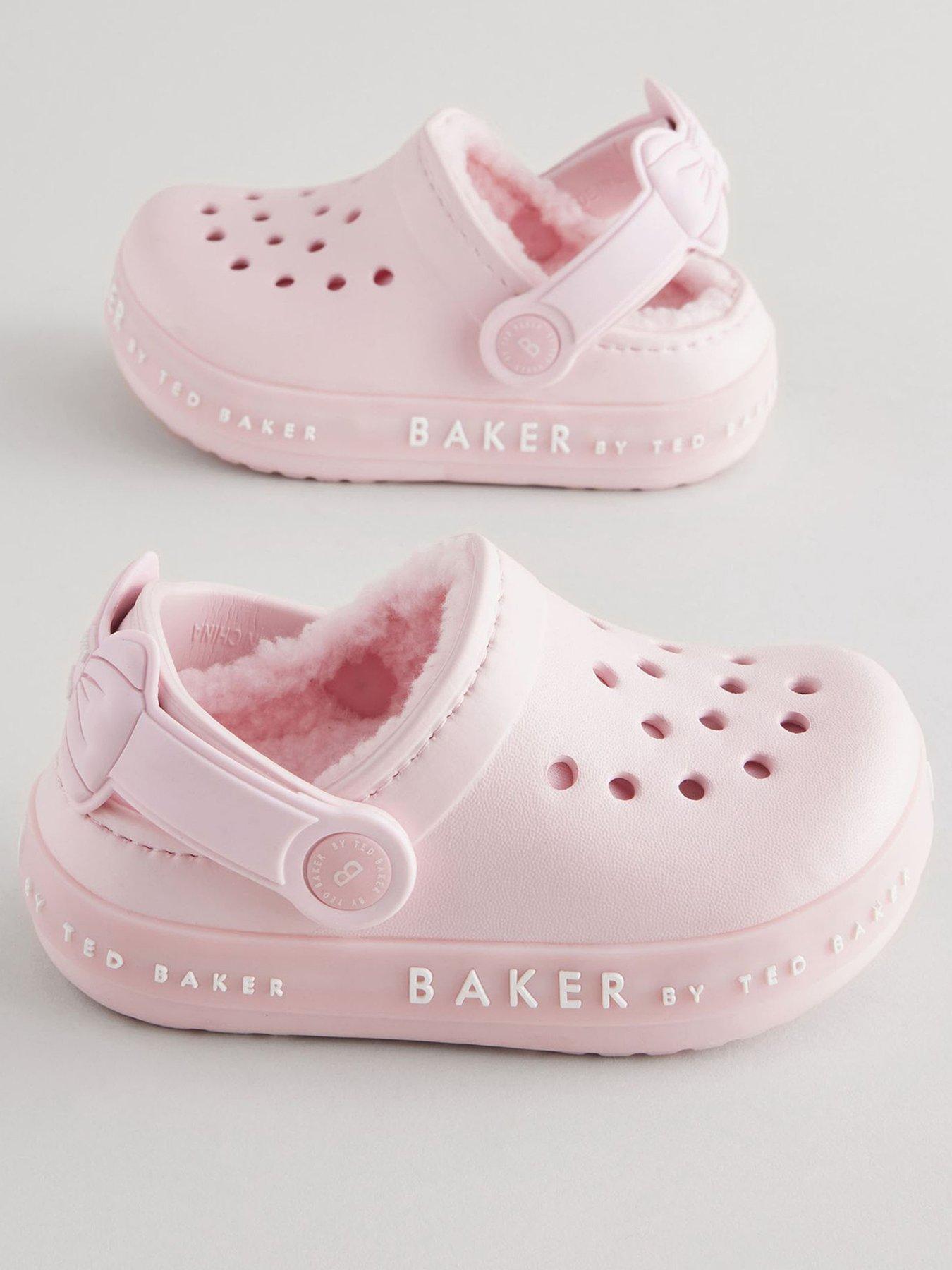 Ted Baker Younger Girls Fur Light Up Clogs - Pink