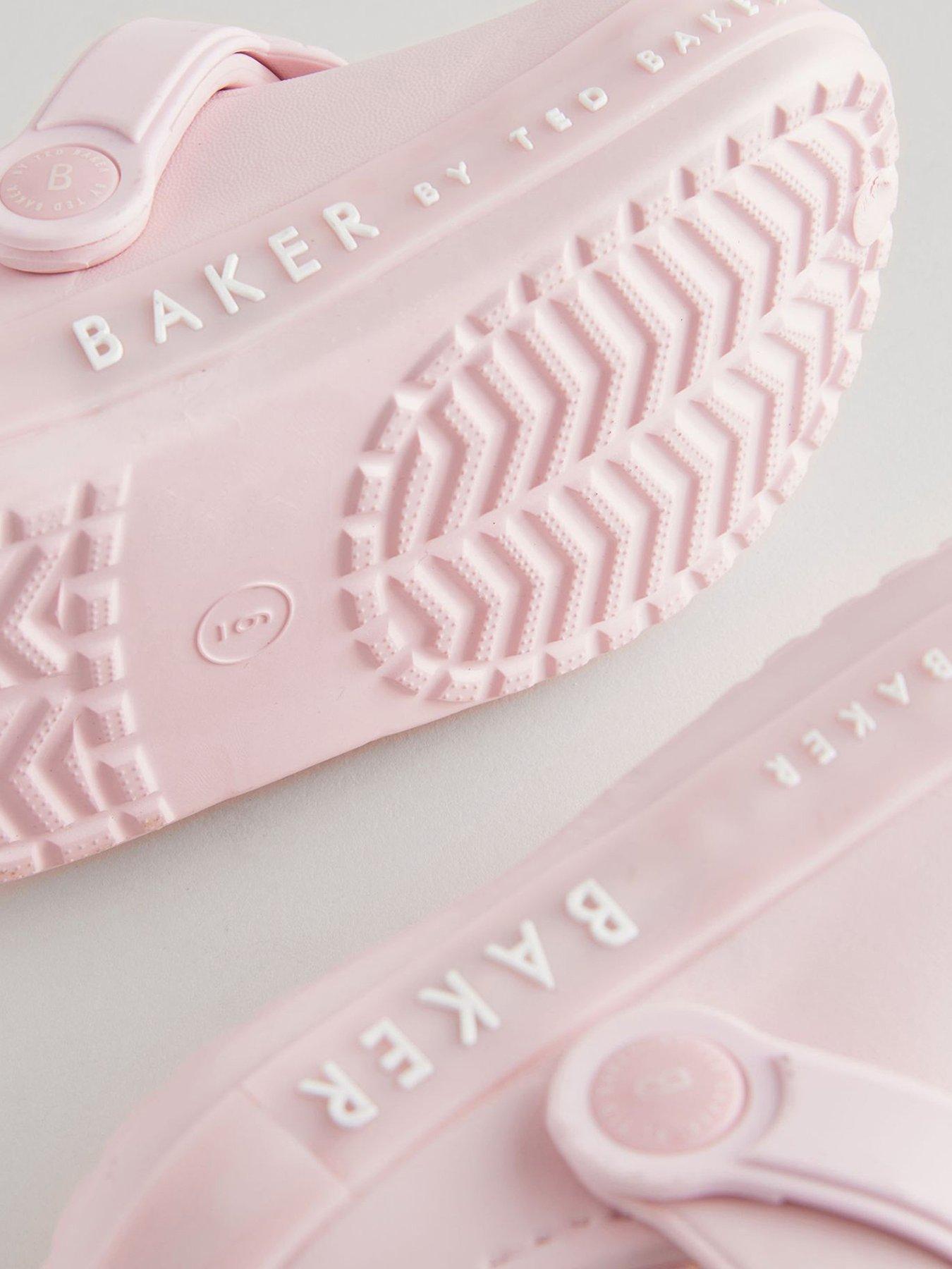  image of ted-baker-younger-girls-fur-light-up-clogs-pink