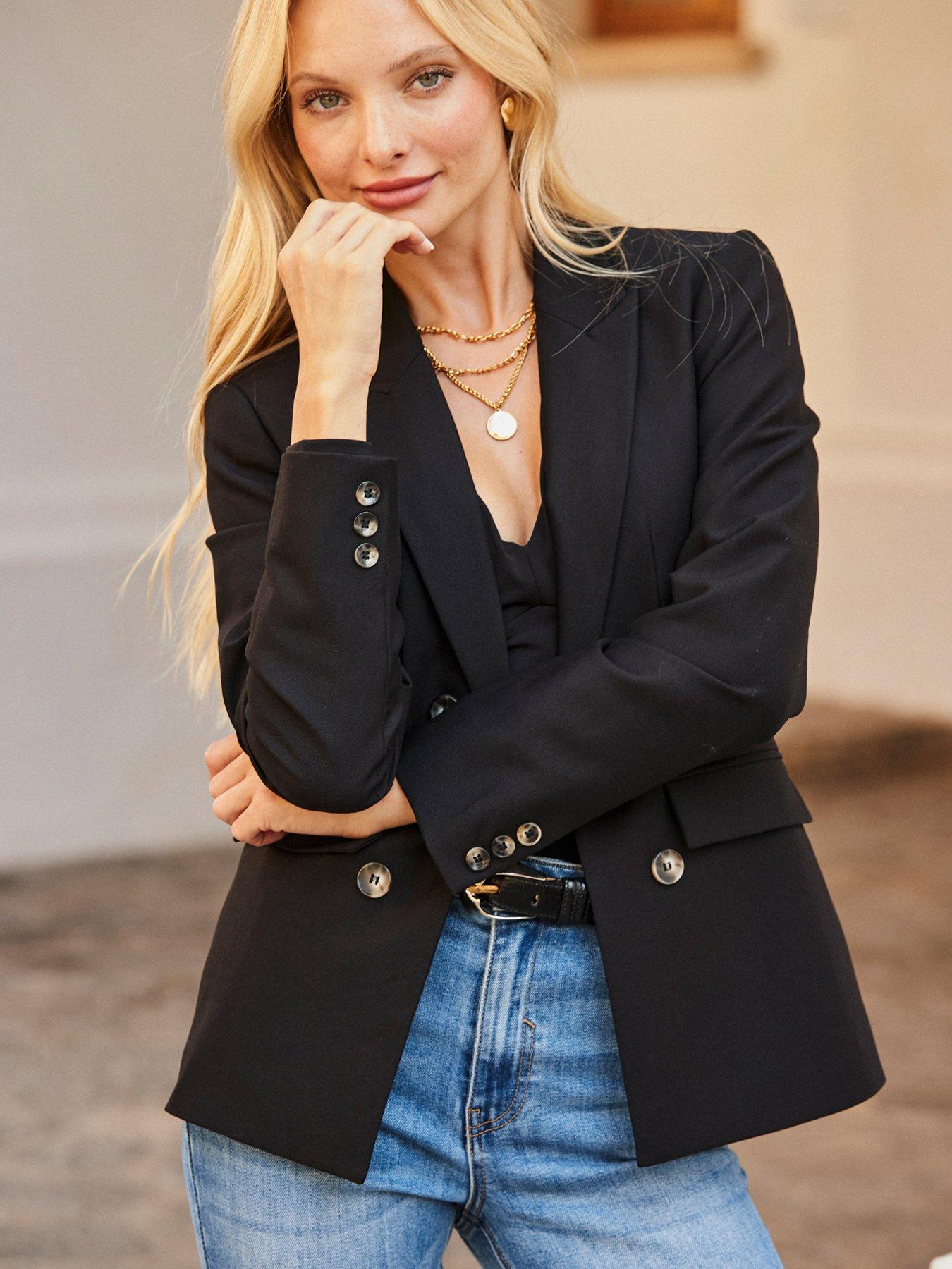undefined Fitted Blazer - Black