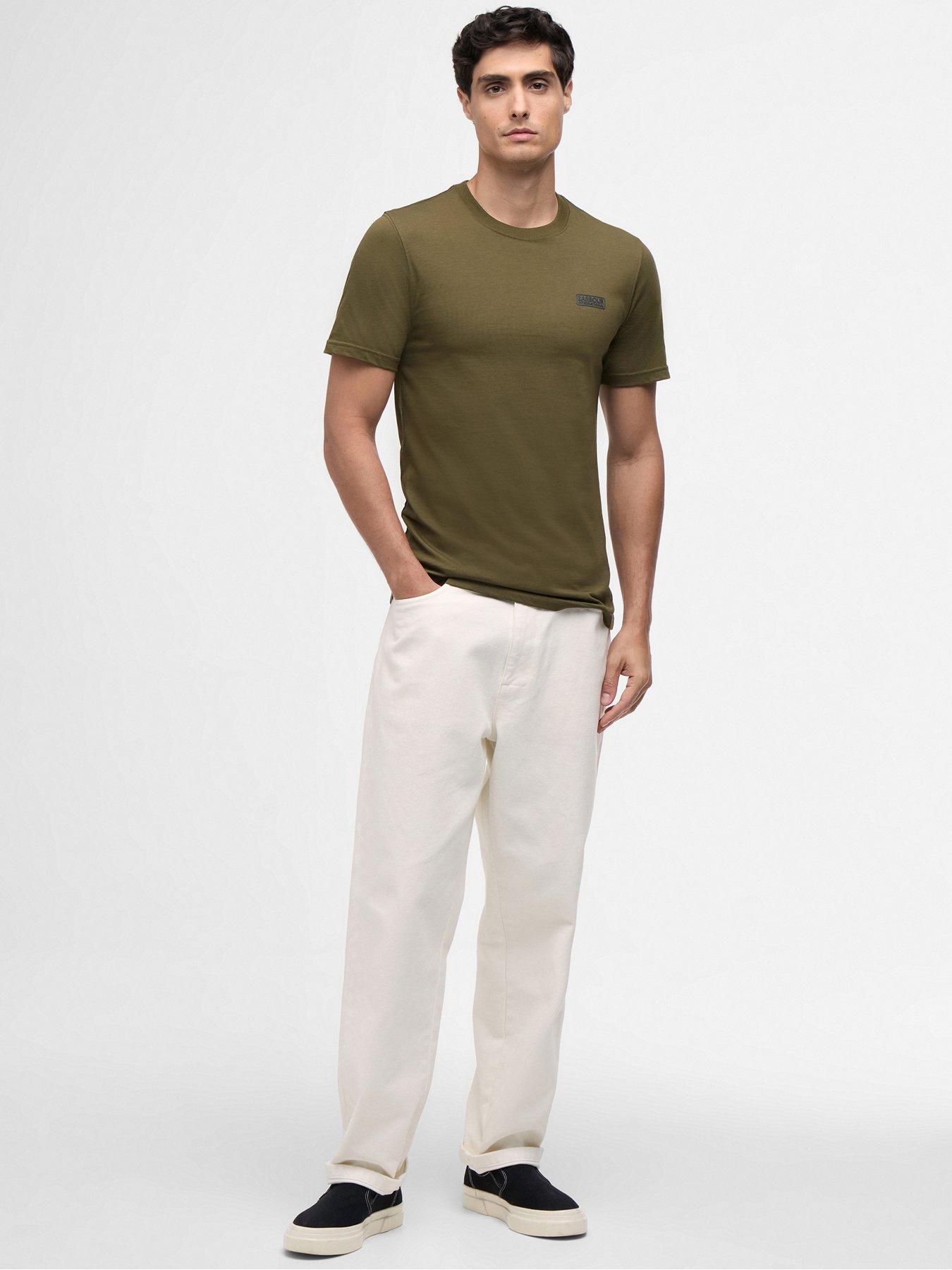 Image 3 of 5 of Barbour International Small Logo Short Sleeve T-shirt - Khaki