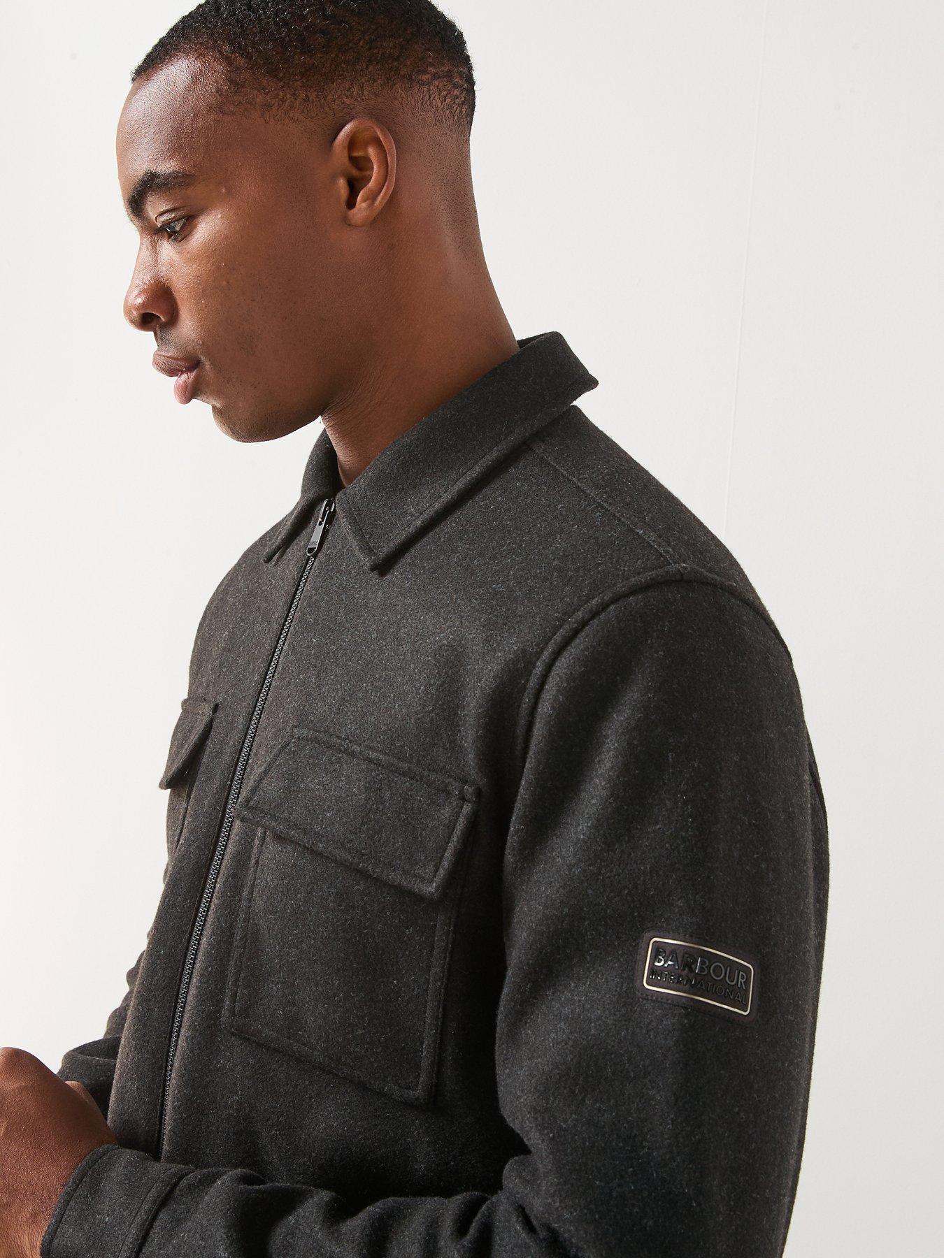 Image 4 of 6 of Barbour International Full Zip Walken Overshirt - Grey