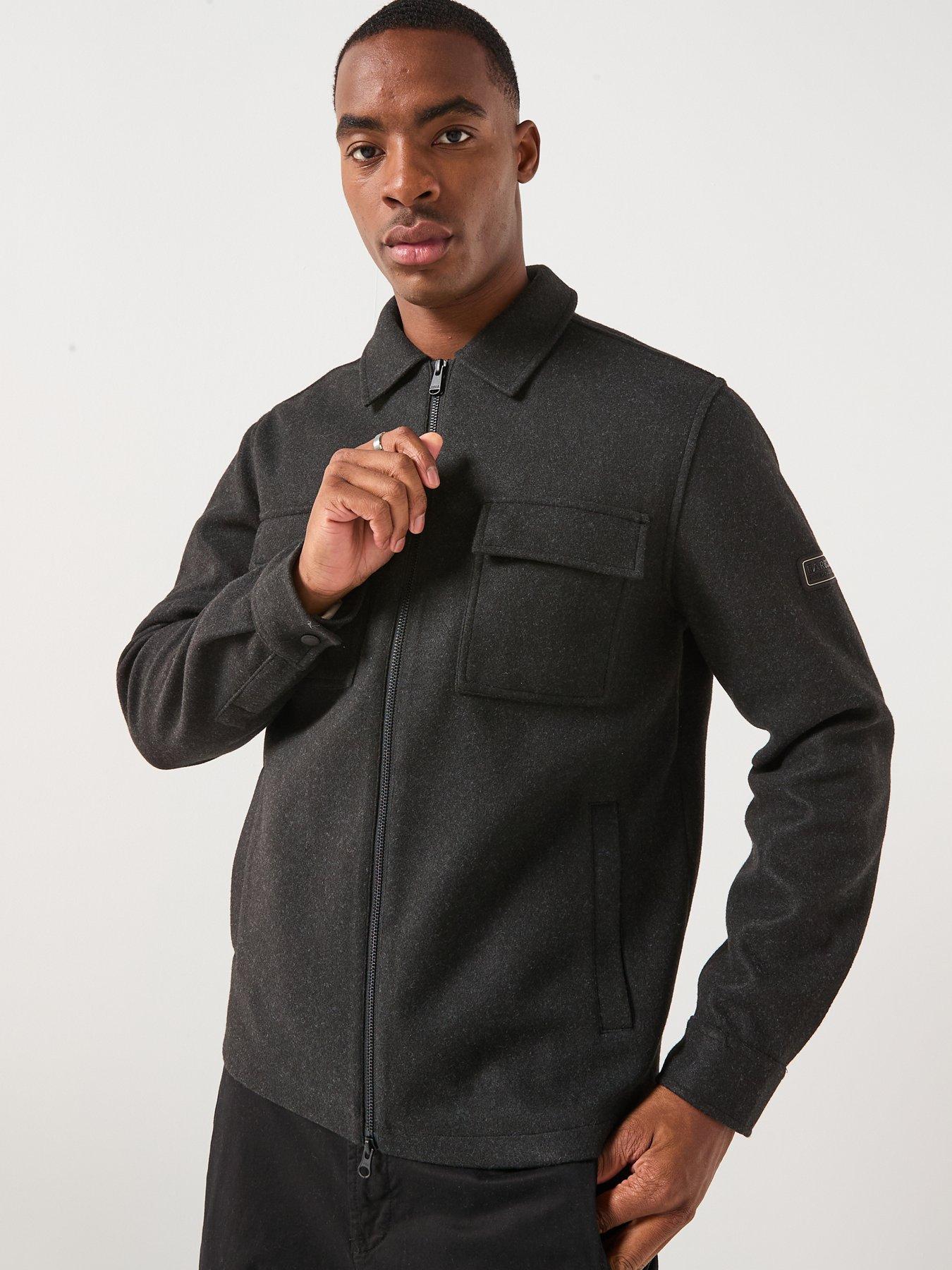 Image 6 of 6 of Barbour International Full Zip Walken Overshirt - Grey