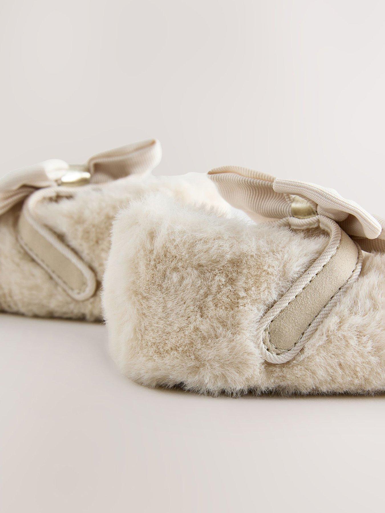 Image 5 of 5 of Ted Baker Baby Girls Fur Mary Jane Shoes - Cream