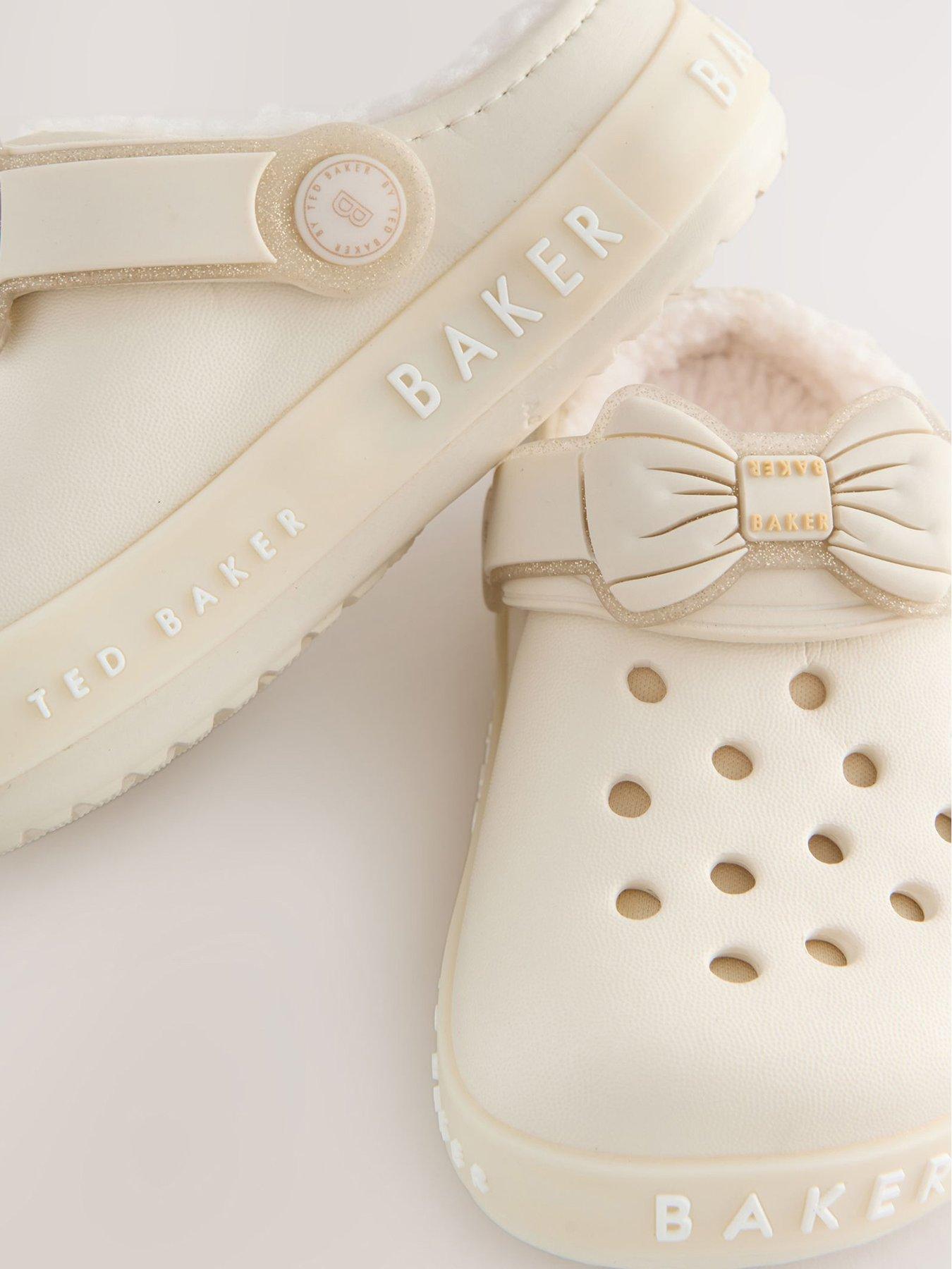  image of ted-baker-younger-girls-fur-light-up-clogs-cream