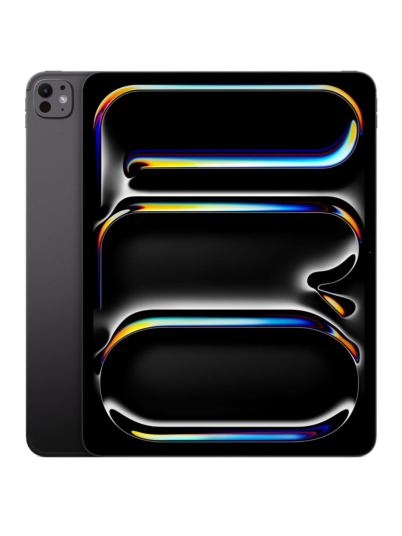 front image of apple-ipad-pro-m5-2025-13-inch-wi-fi-amp-cellular-256gb-with-standard-glass-space-black