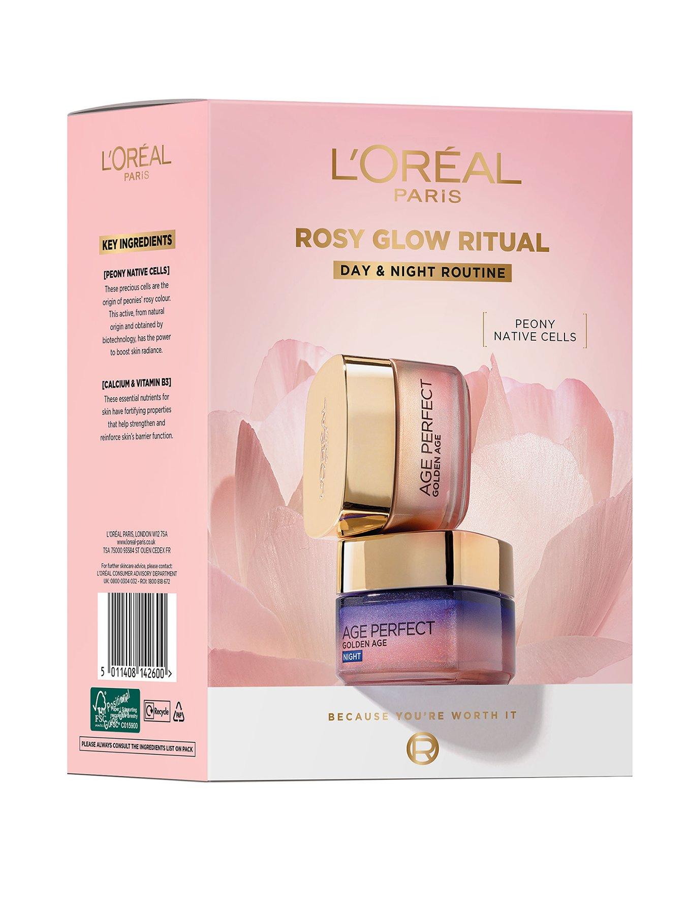 Image 1 of 1 of L'Oreal Paris Rosy Ritual, Age Perfect Golden Age Peony Extract Rosy Glow Routine Giftset To Reactivate Radiance