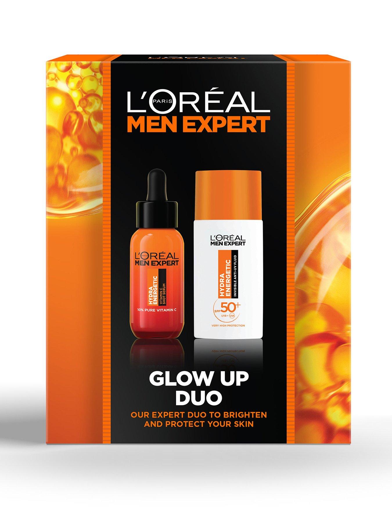 L'Oreal Paris Men Expert Hydra Energetic Gift Set For Him, Refreshing Face Glow up Duo, Gift Set for Men