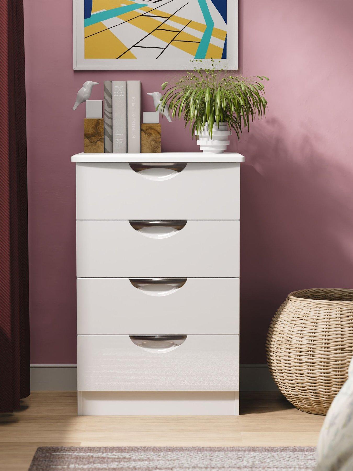 Image 1 of 6 of SWIFT Ella Ready Assembled Kids 4 Drawer Midi Chest
