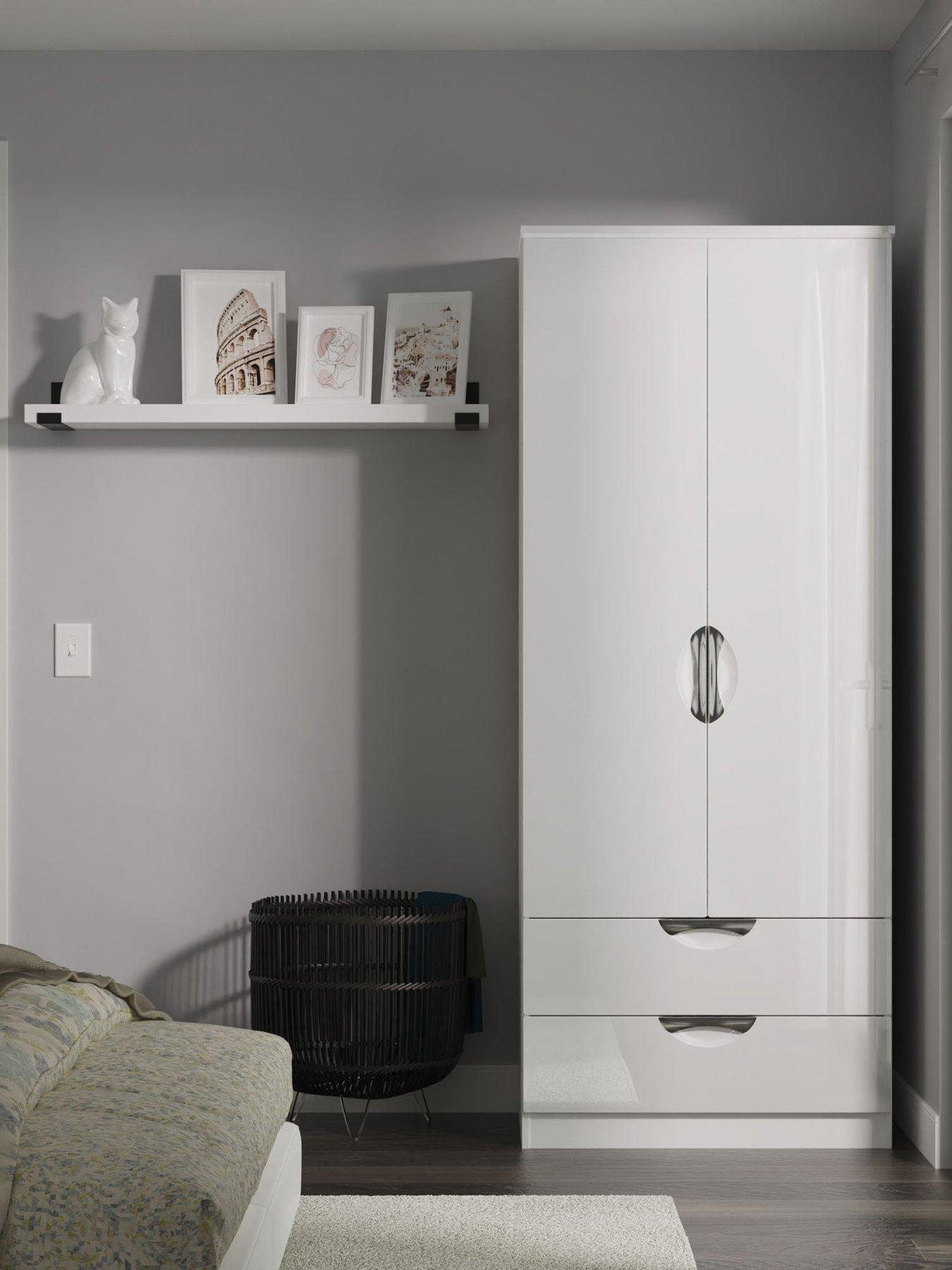undefined Ella Ready Assembled Kids 2 Door 2 Drawer Wardrobe
