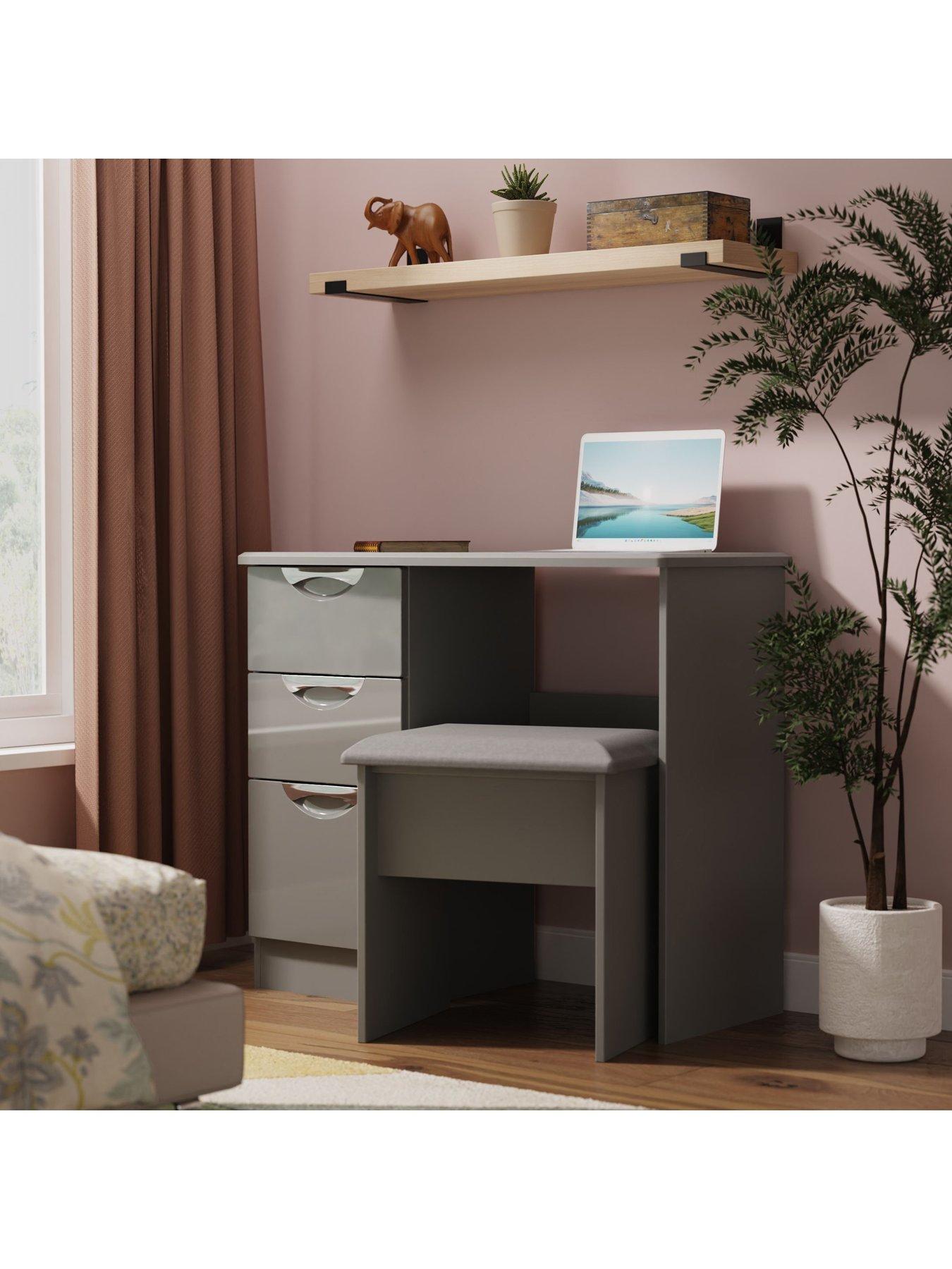 SWIFT Ella Ready Assembled Kids Dressing Table  &  Stool Set