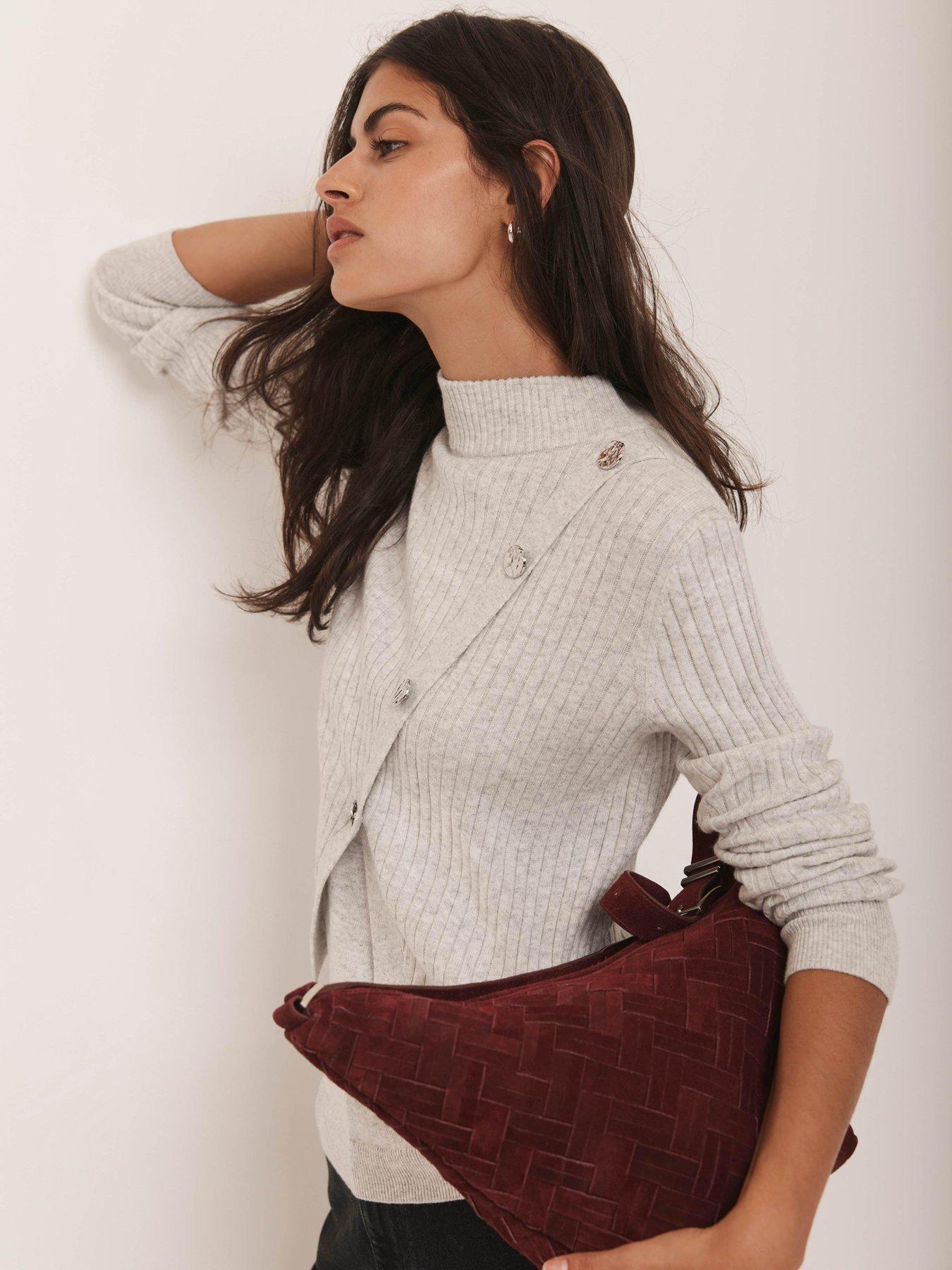 Image 3 of 6 of Mint Velvet Double Layer Jumper - Grey