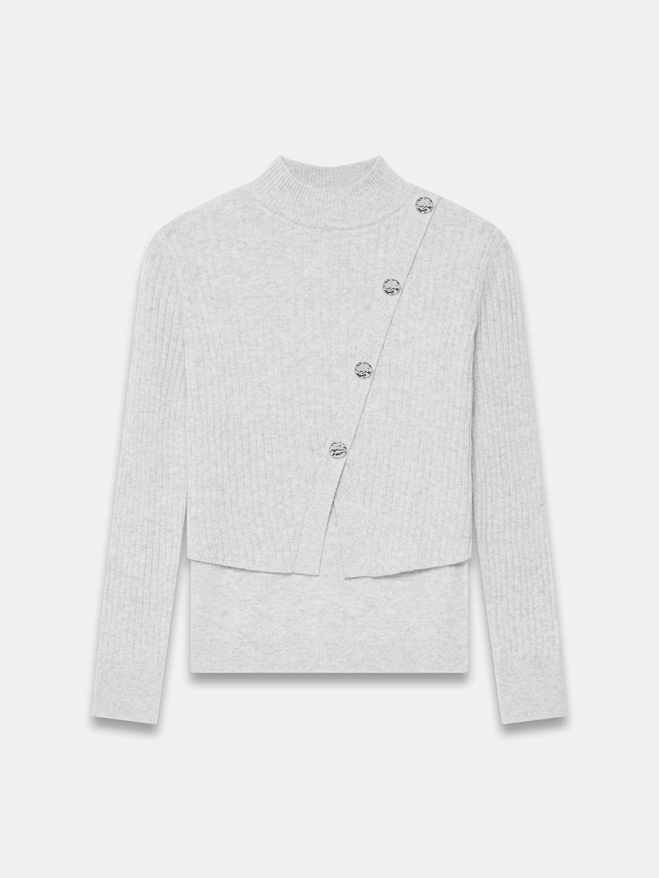 Image 5 of 6 of Mint Velvet Double Layer Jumper - Grey
