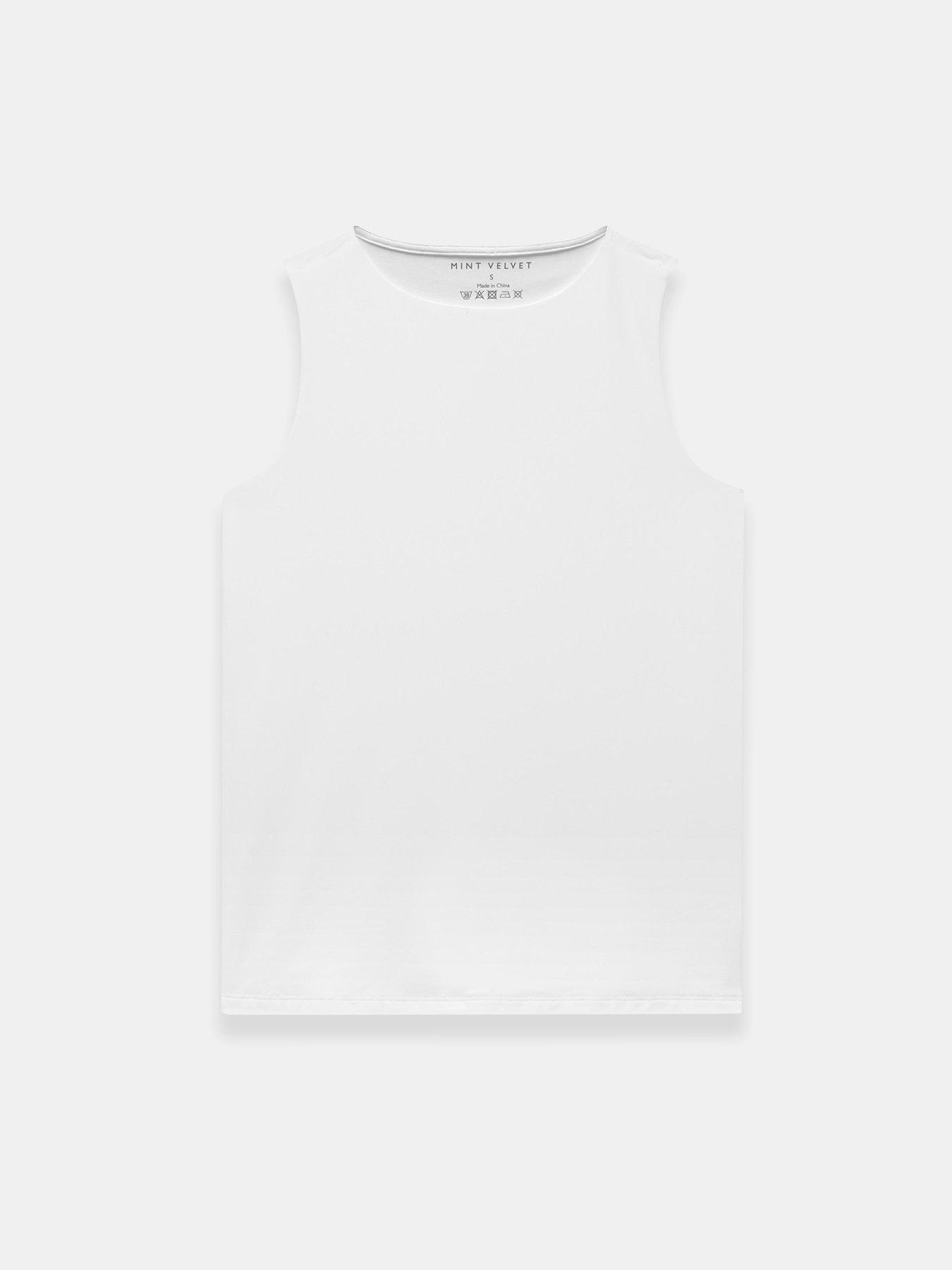 Image 5 of 6 of Mint Velvet Layering High Neck Vest - White