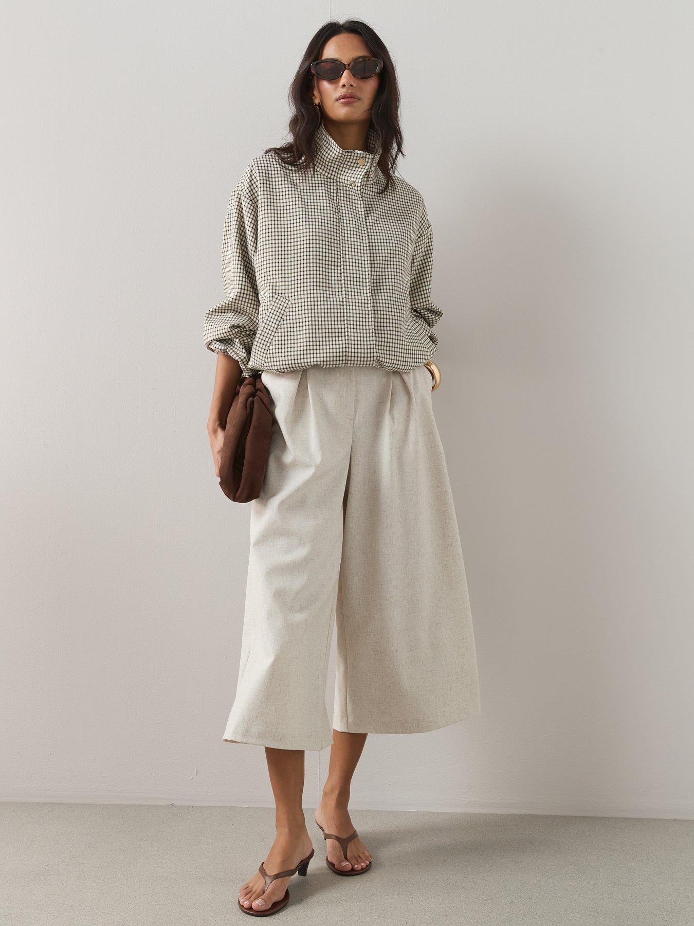  image of the-very-collection-bubble-hem-check-jacket-print