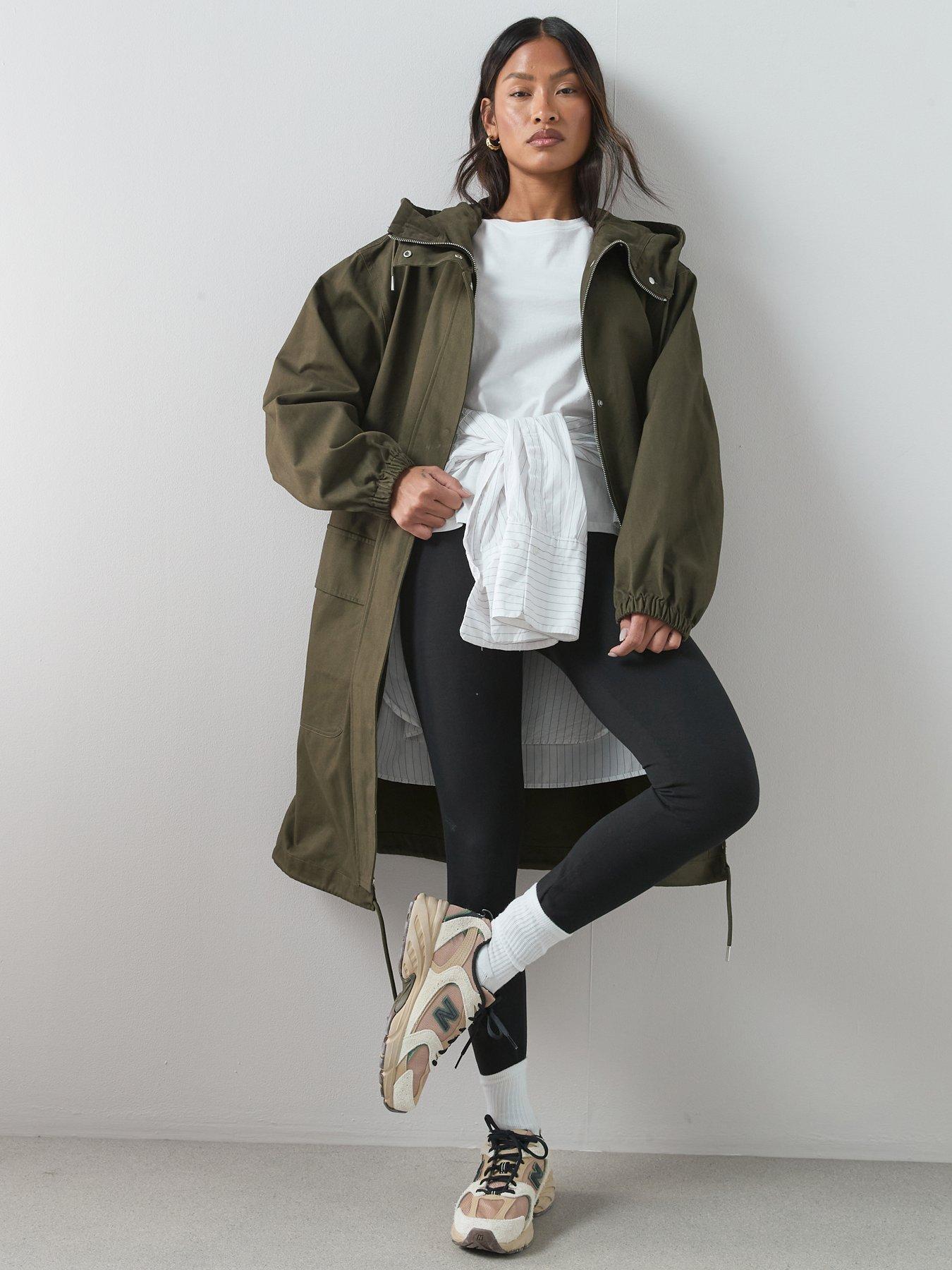 The Very Collection Longline Uility Parka - Khaki