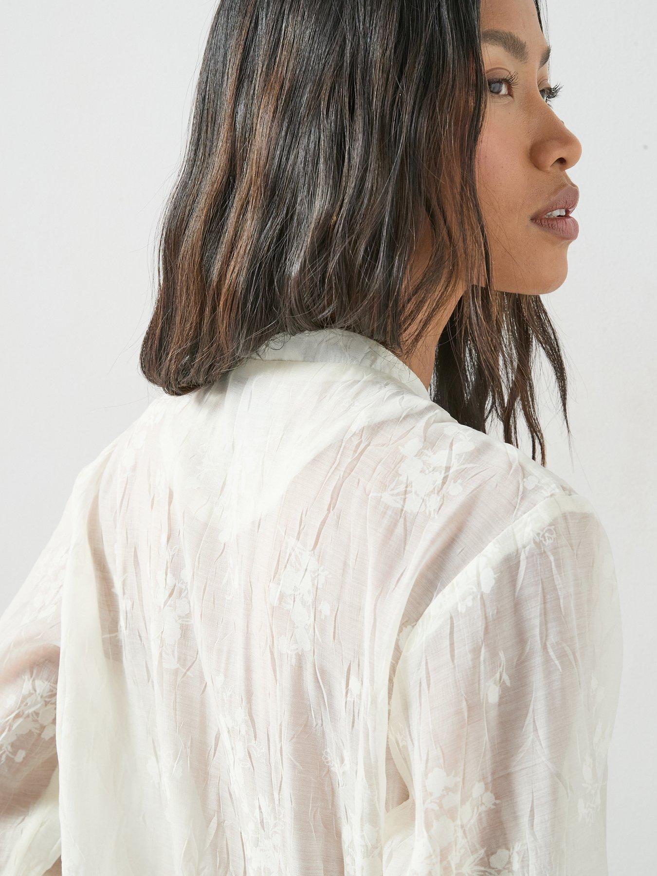 Image 4 of 7 of The Very Collection Sheer Lightweight Technical Jacket - Cream