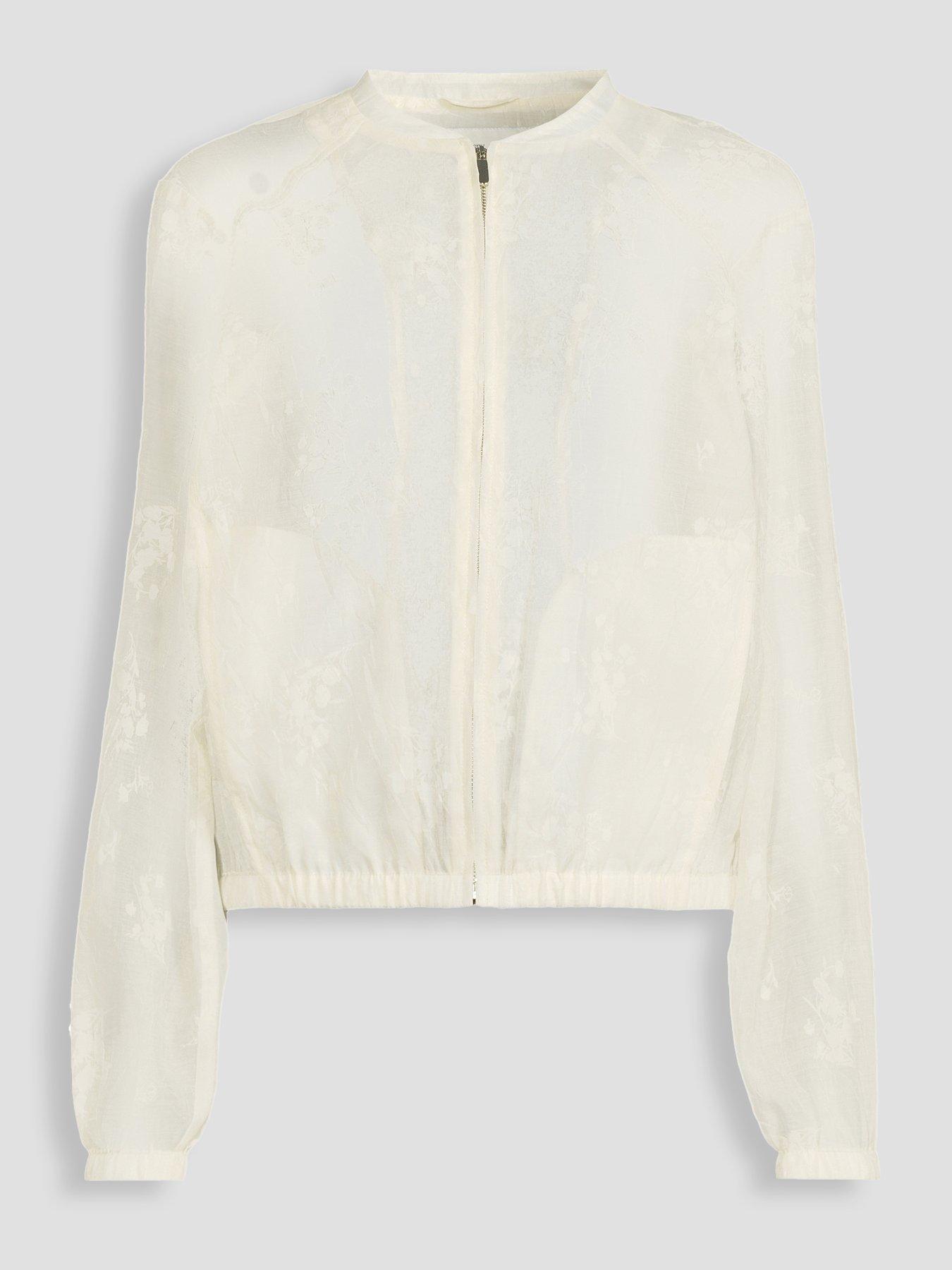 Image 7 of 7 of The Very Collection Sheer Lightweight Technical Jacket - Cream