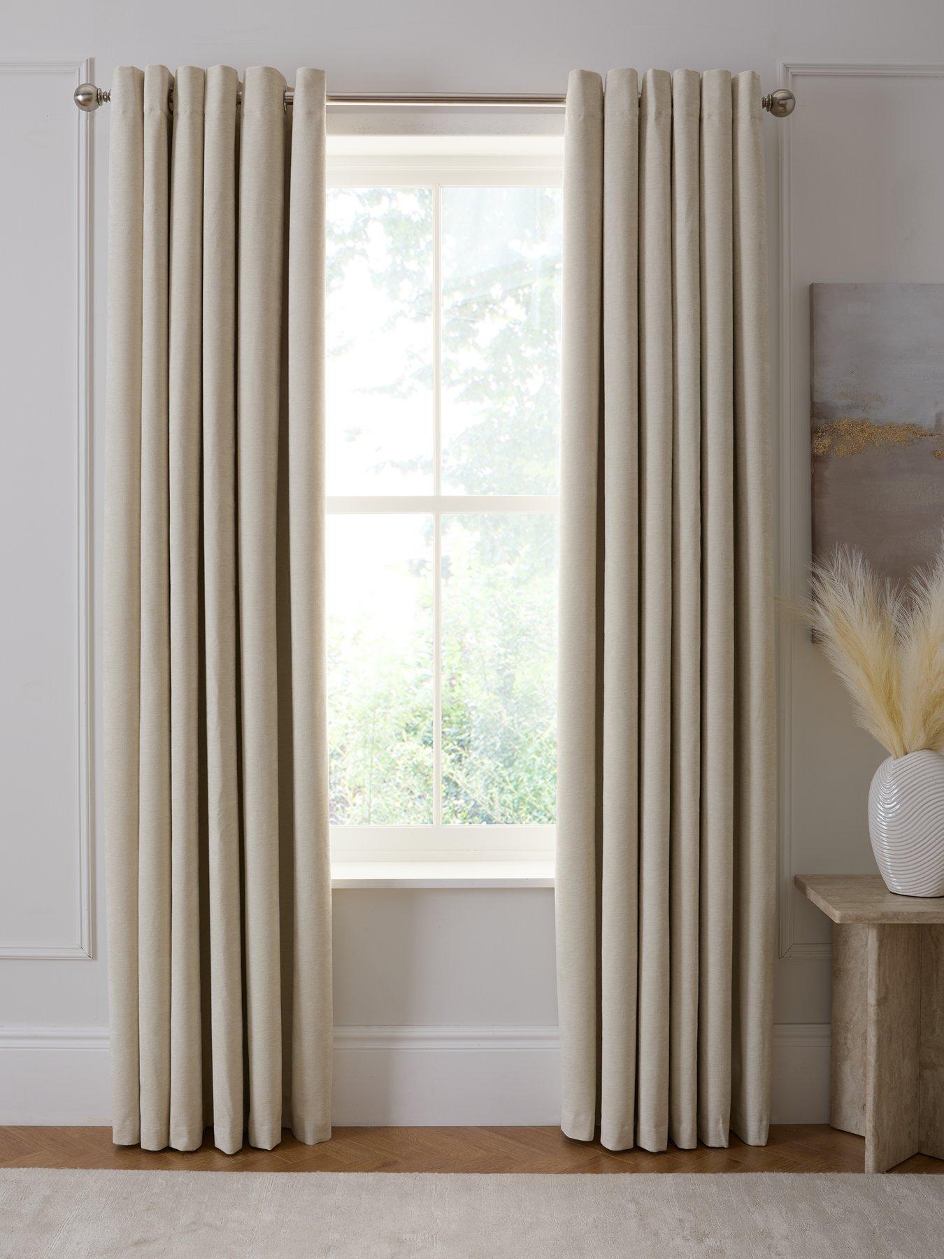 Image 1 of 5 of The Very Collection Knightsbridge Chenille 90x108 Blackout Eyelet Curtains