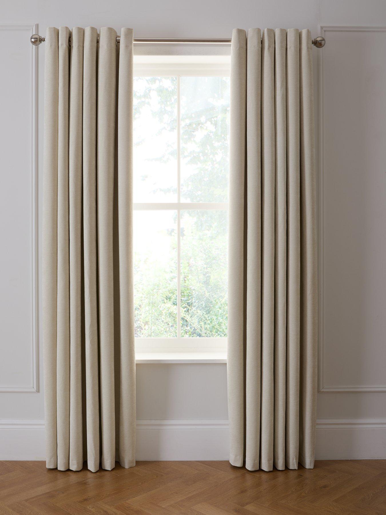 Image 2 of 5 of The Very Collection Knightsbridge Chenille 90x108 Blackout Eyelet Curtains