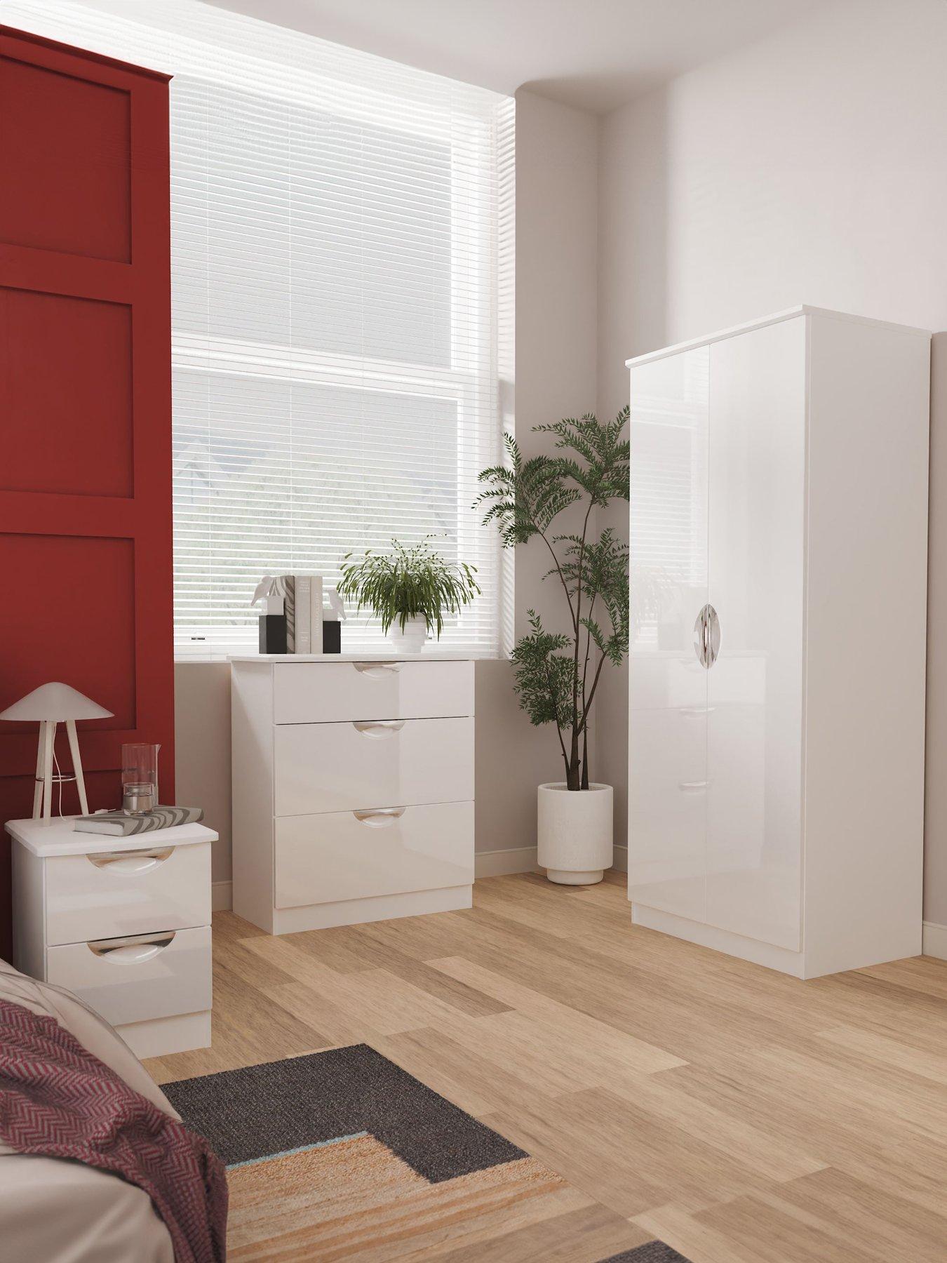 Image 1 of 7 of SWIFT Ella Ready Assembled&nbsp;Kids Bedroom Package - Wardrobe, Bedside Table &amp; 4 Drawer Chest