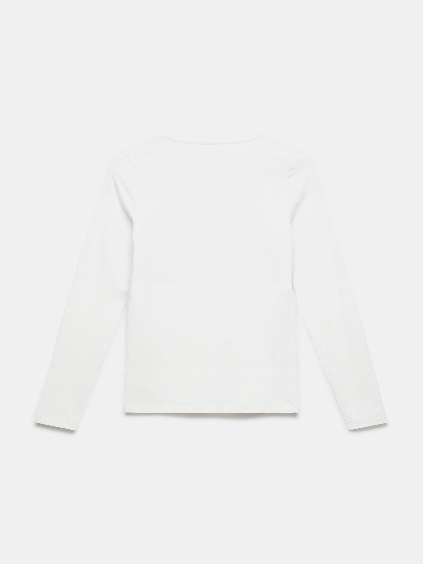Image 6 of 6 of Mint Velvet V Neck Layering Top - White