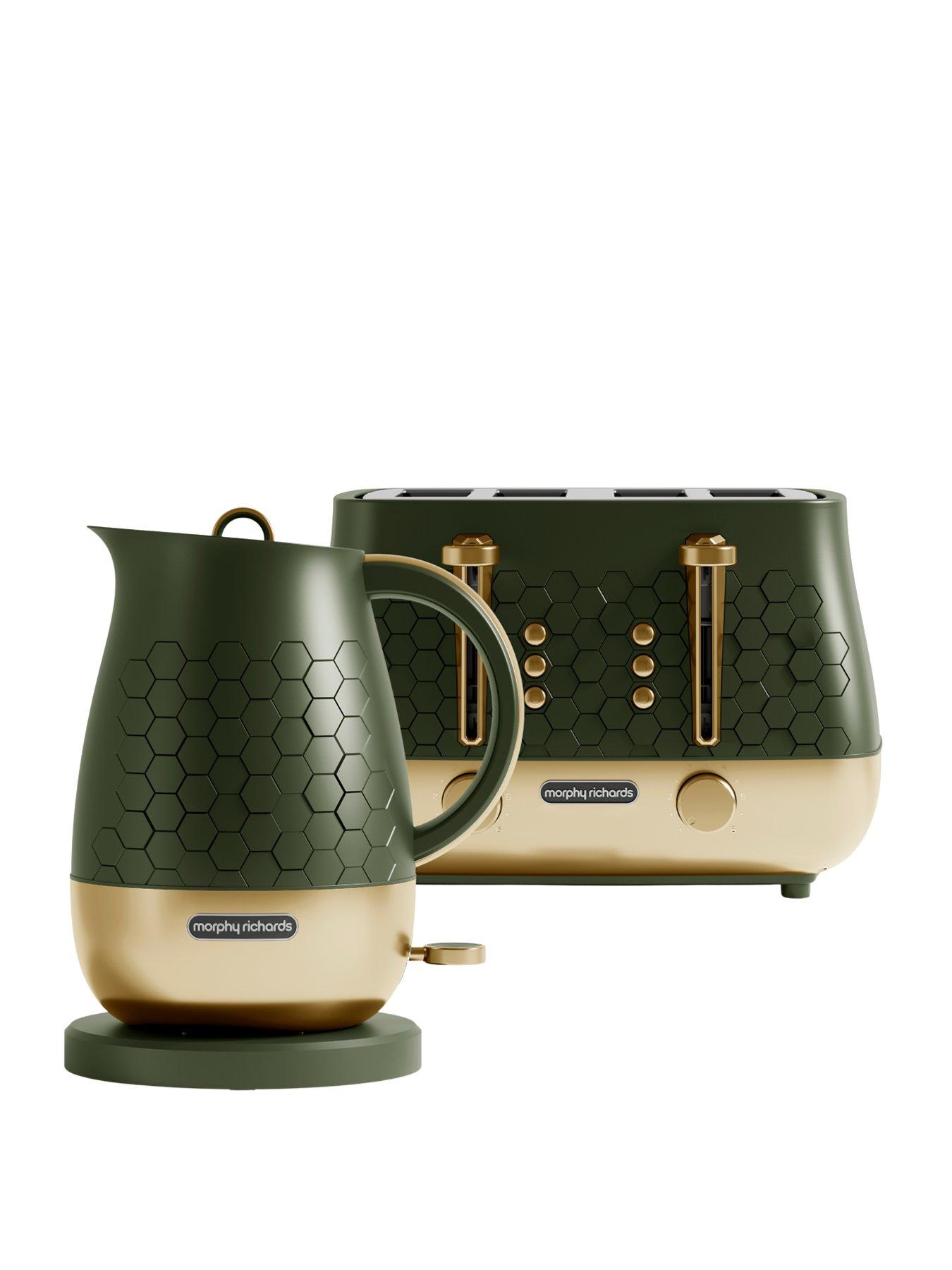 Image 1 of 8 of Morphy Richards Cassini Kettle &amp; Toaster - Green