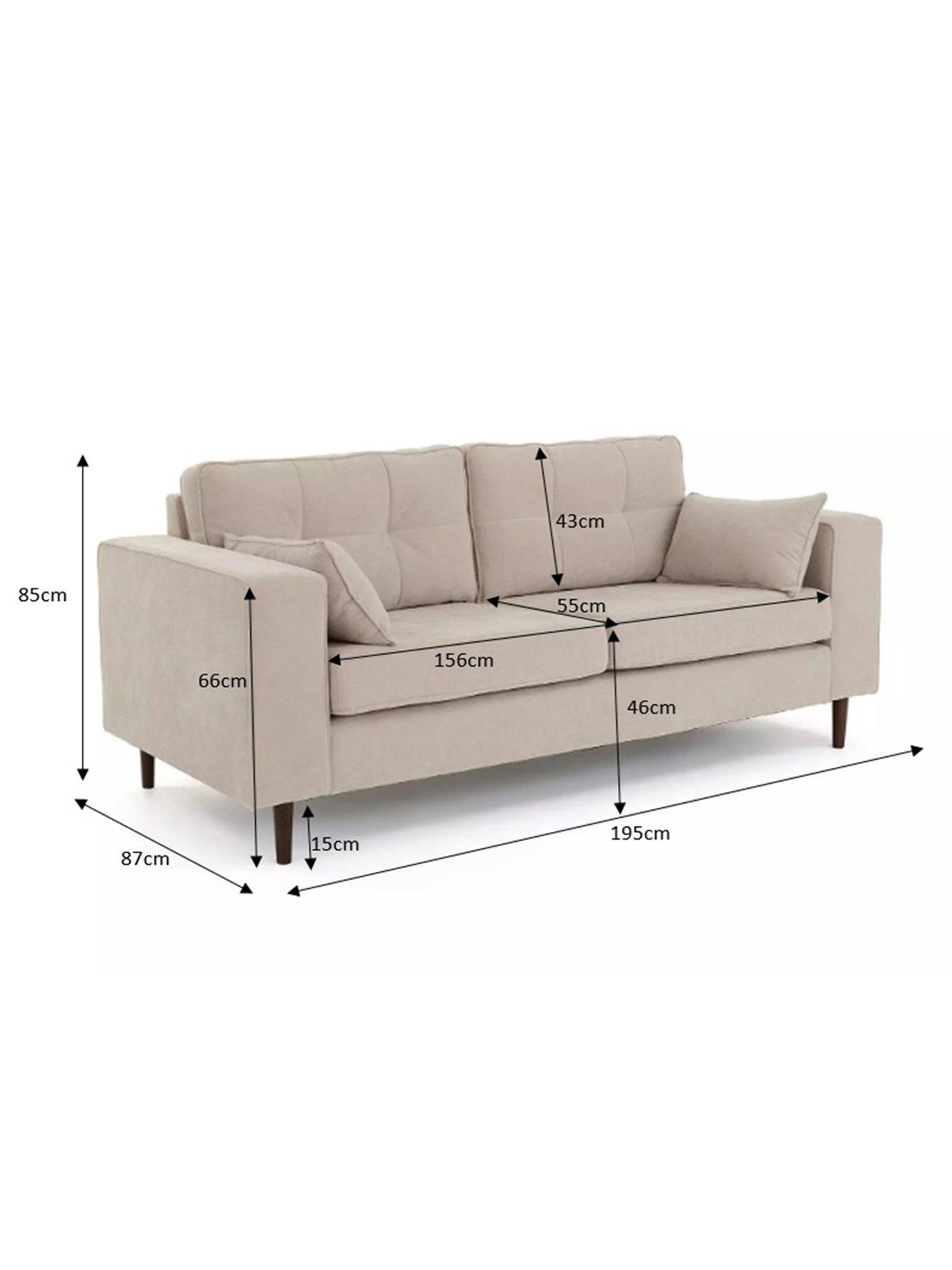 Image 7 of 7 of The Very Collection Zena 3 Seater Fabric Sofa - Natural - FSC&reg; Certified