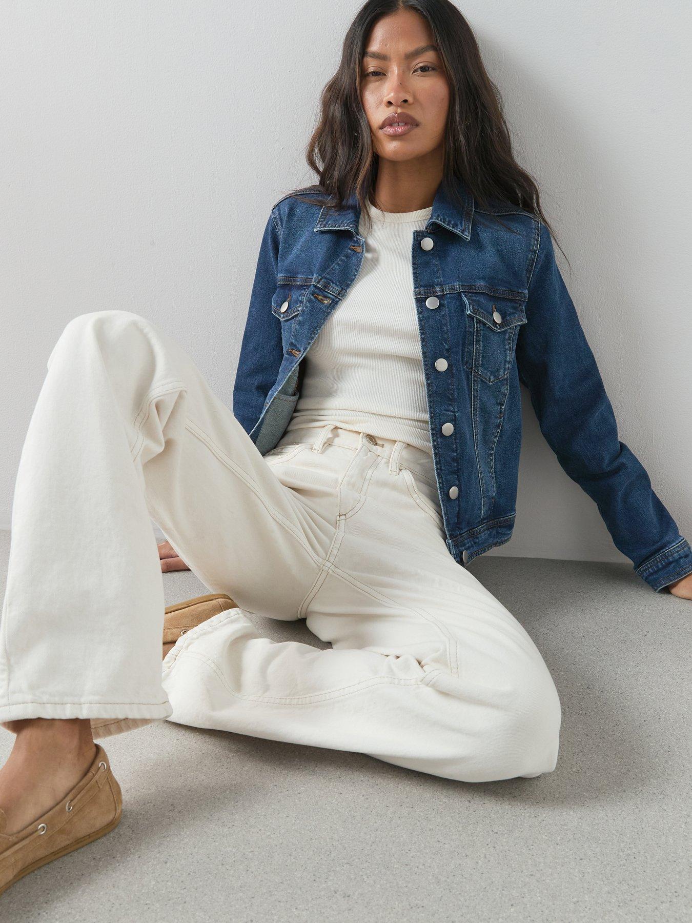 The Very Collection Denim Western Jacket With Stretch - Dark Wash