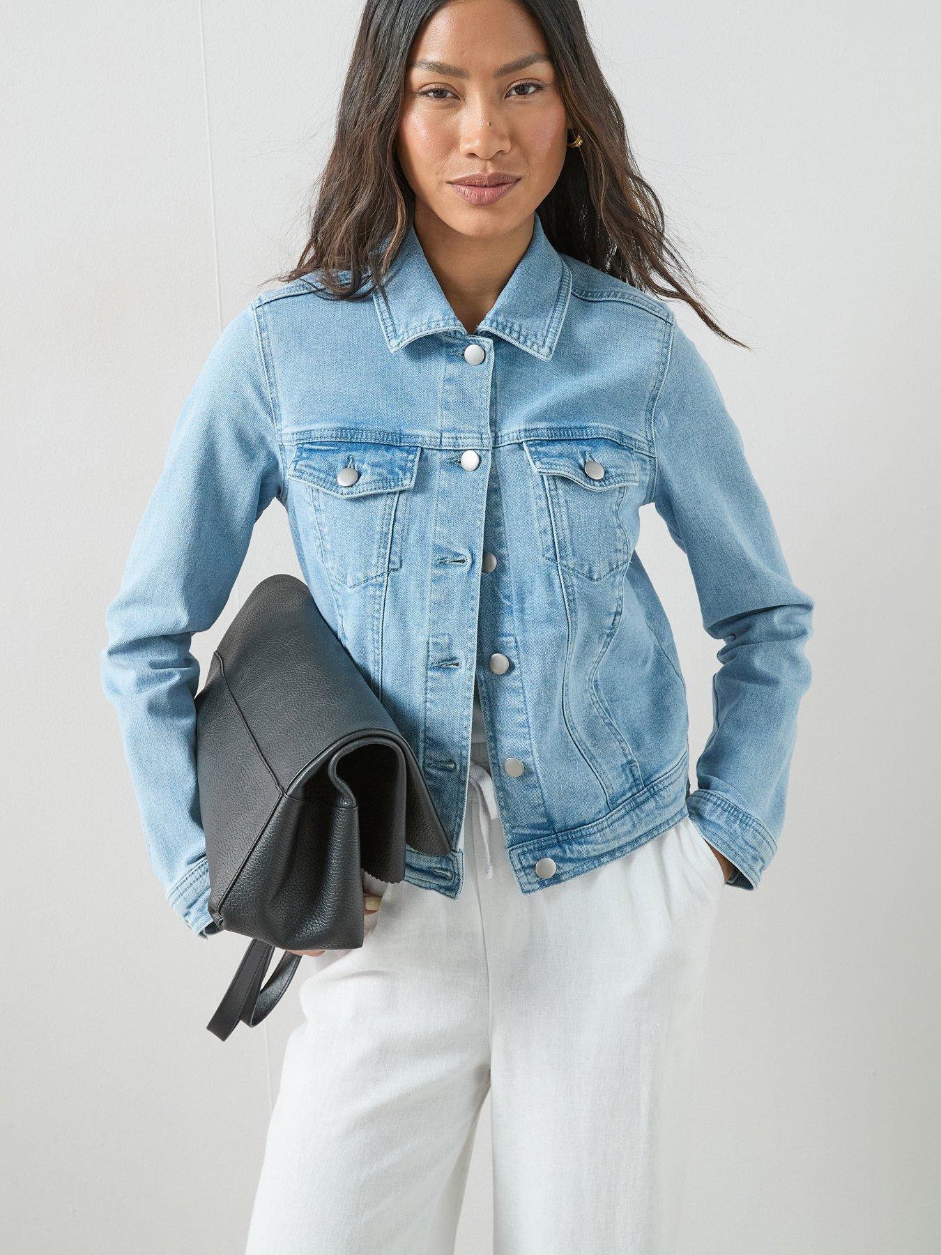 The Very Collection Denim Western Jacket With Stretch - Light Wash
