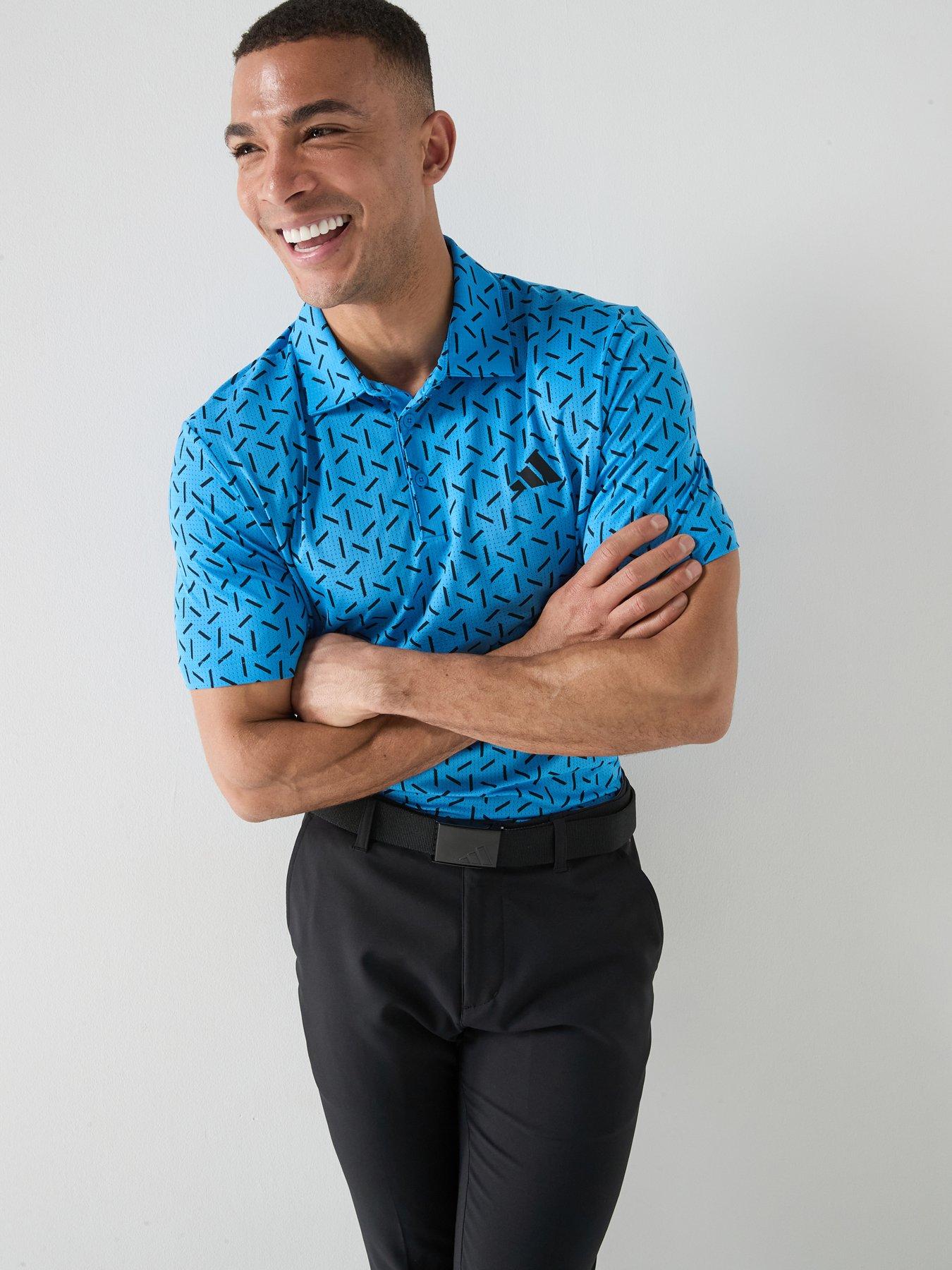 adidas Mens Golf Ultimate 365 Mesh Climacool Polo - Blue