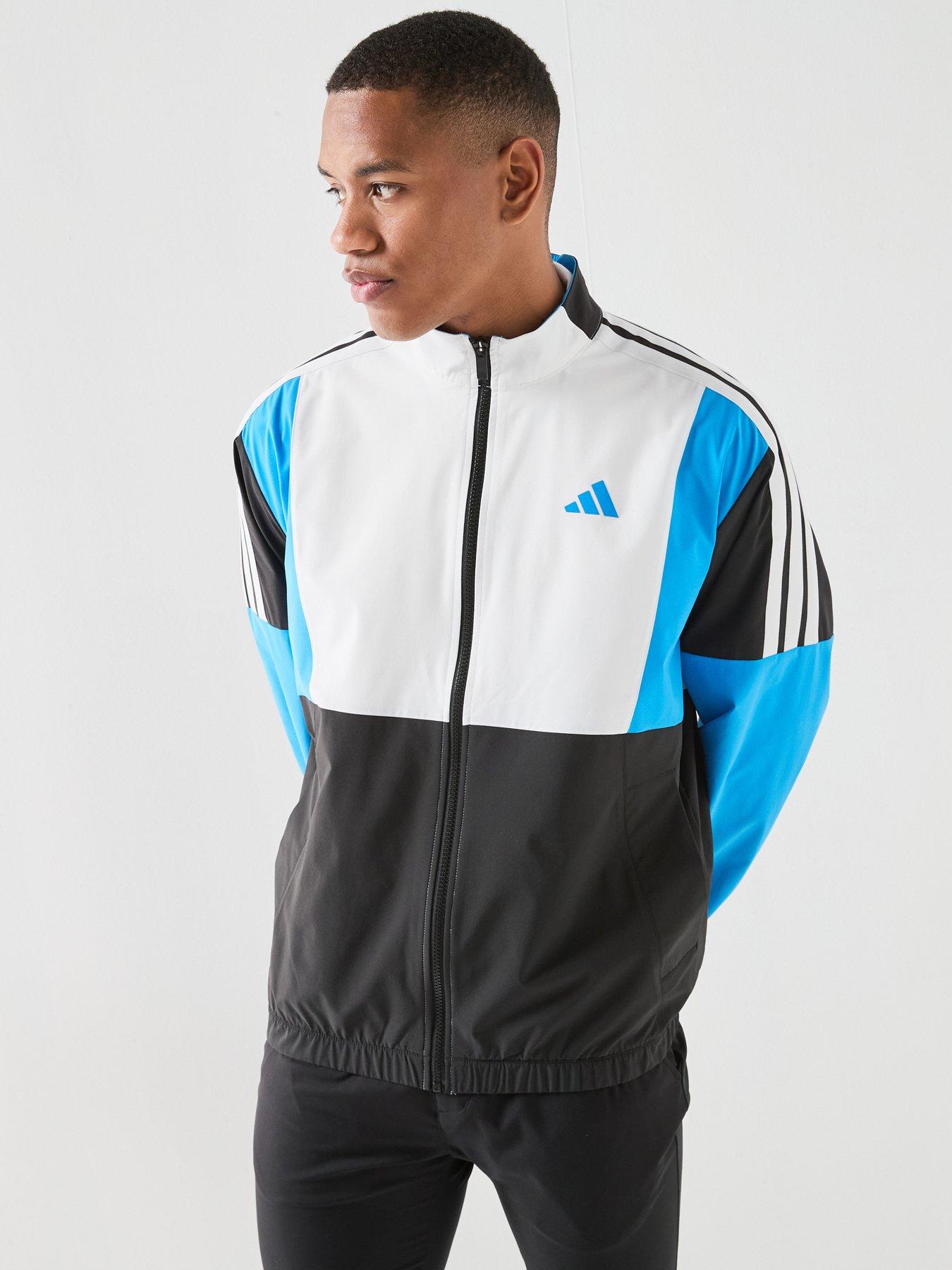 front image of adidas-mens-golf-beyond-full-zip-jacket-black