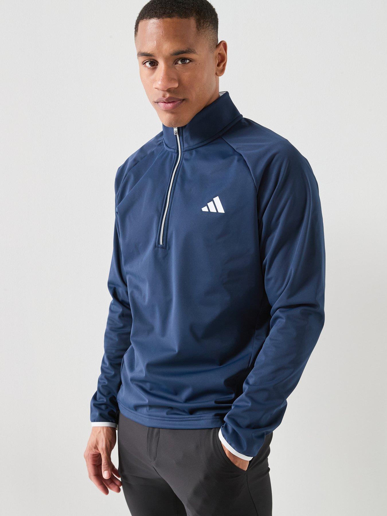 adidas Mens Golf Ultimate 365 Water Repellant Quarter Zip - Navy