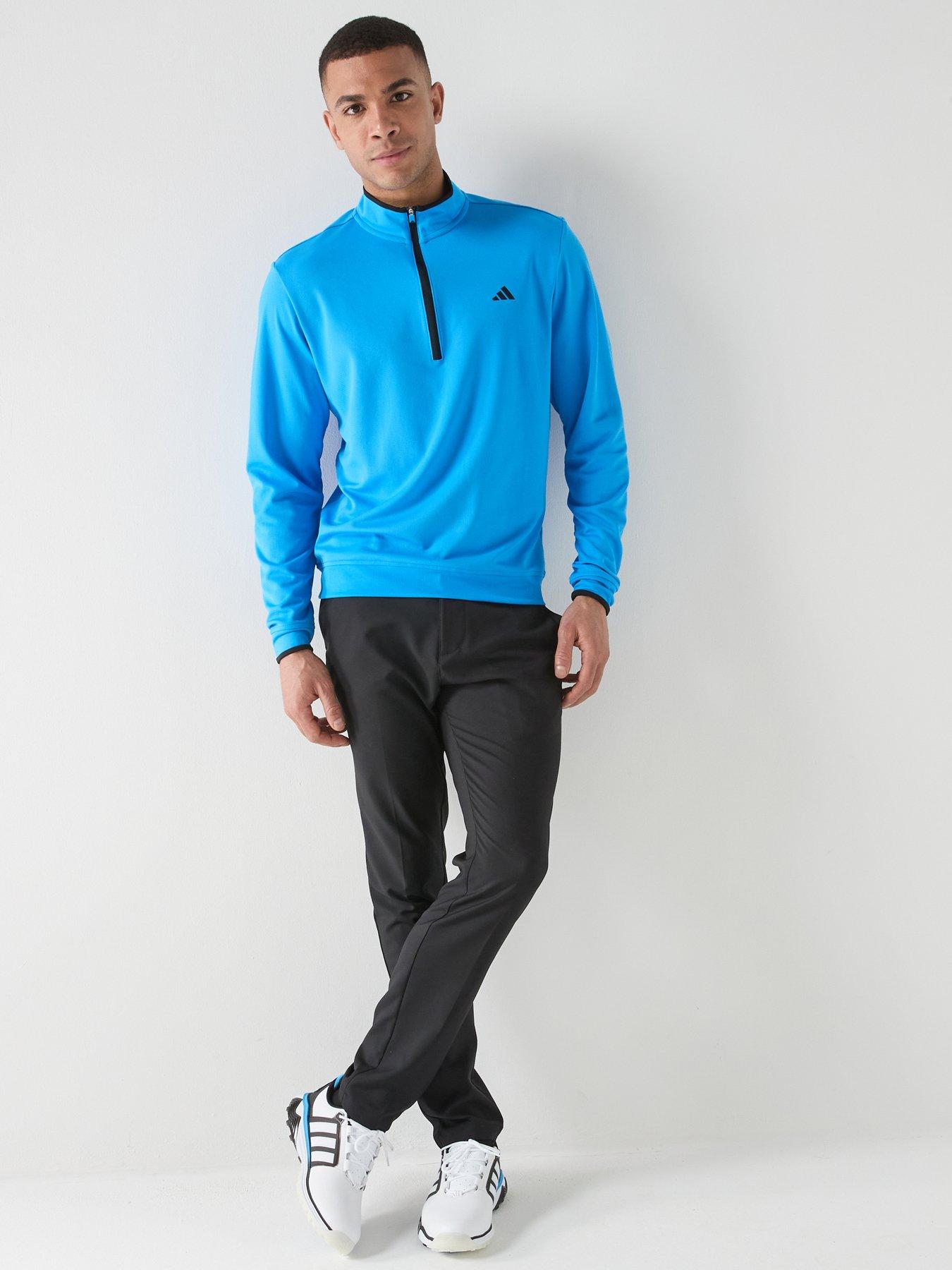 Image 3 of 5 of adidas Mens Golf Lightweight Quarter Zip - Blue