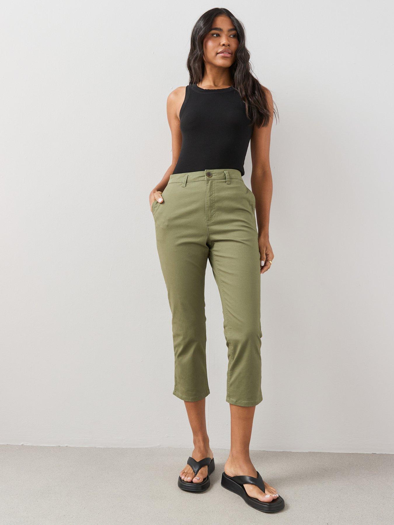 The Very Collection Skinny Capri Trouser - Khaki