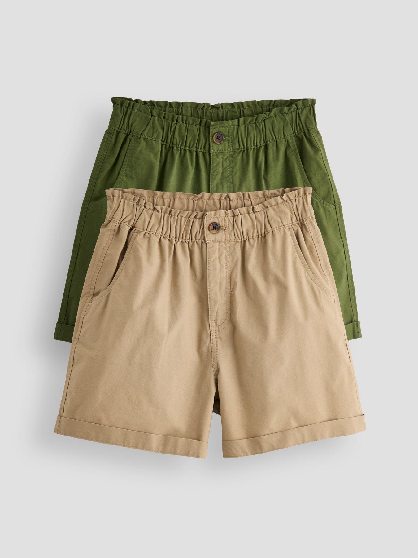 The Very Collection 2 Pack Poplin Shorts - Neutral/Khaki
