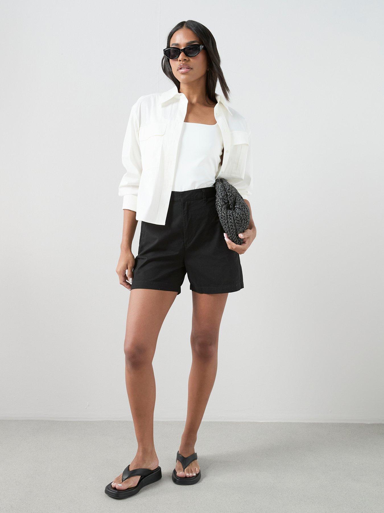 the-very-collection-cotton-shorts-black