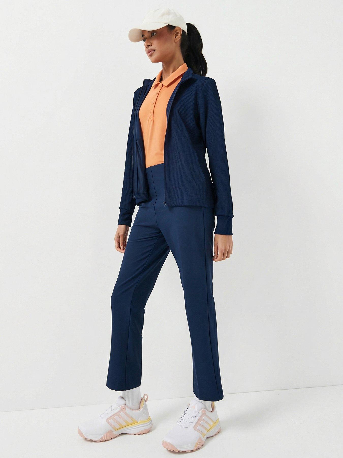  image of adidas-womens-golf-full-zip-jacket-navy