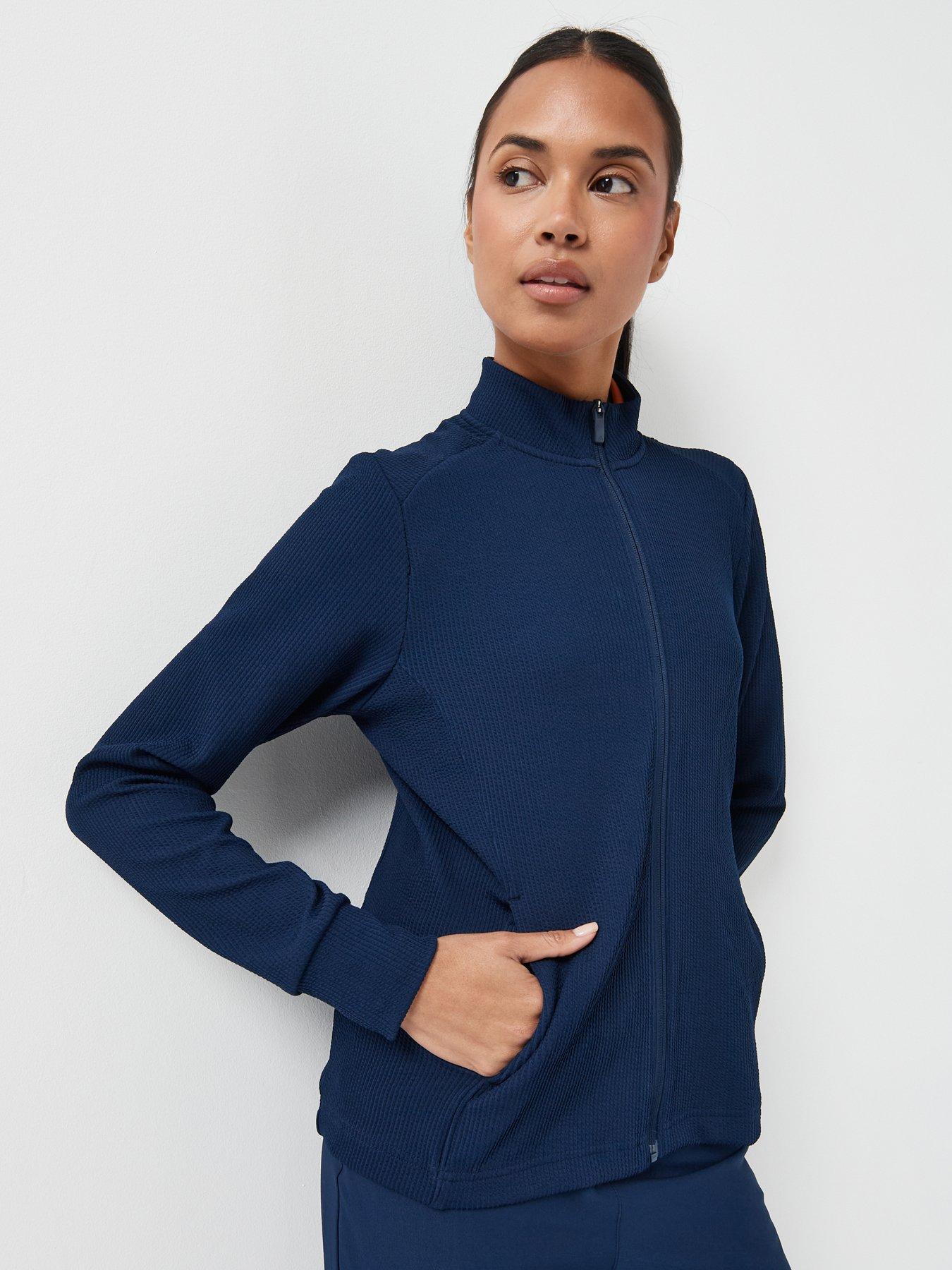 image of adidas-womens-golf-full-zip-jacket-navy