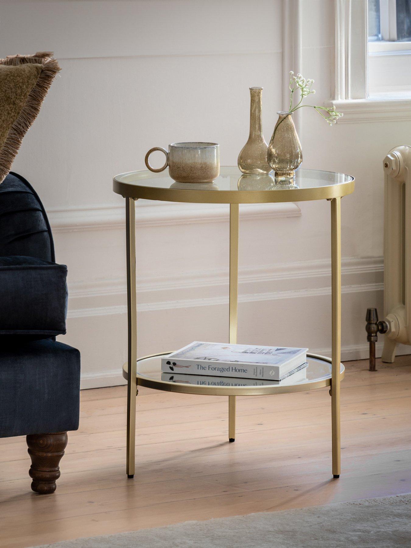 undefined Hudson Side Table Champagne