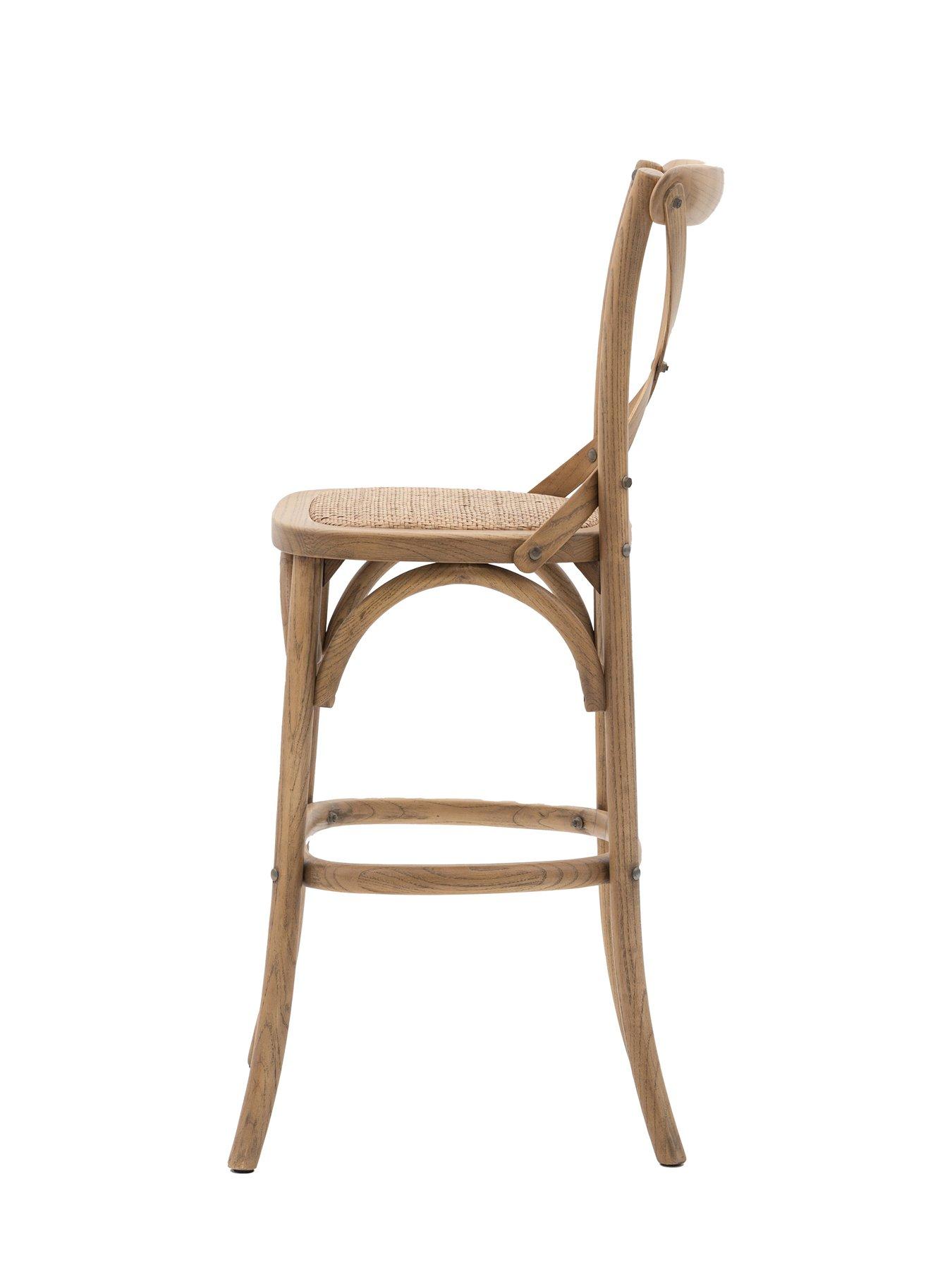 Image 6 of 6 of Gallery Direct Set Of 2 Cafe Stool Oak & Rattan