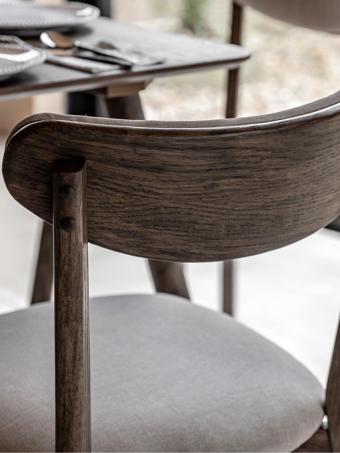 Image 4 of 6 of Gallery Direct Set Of 2 Hatfield Smoked Dining Chairs