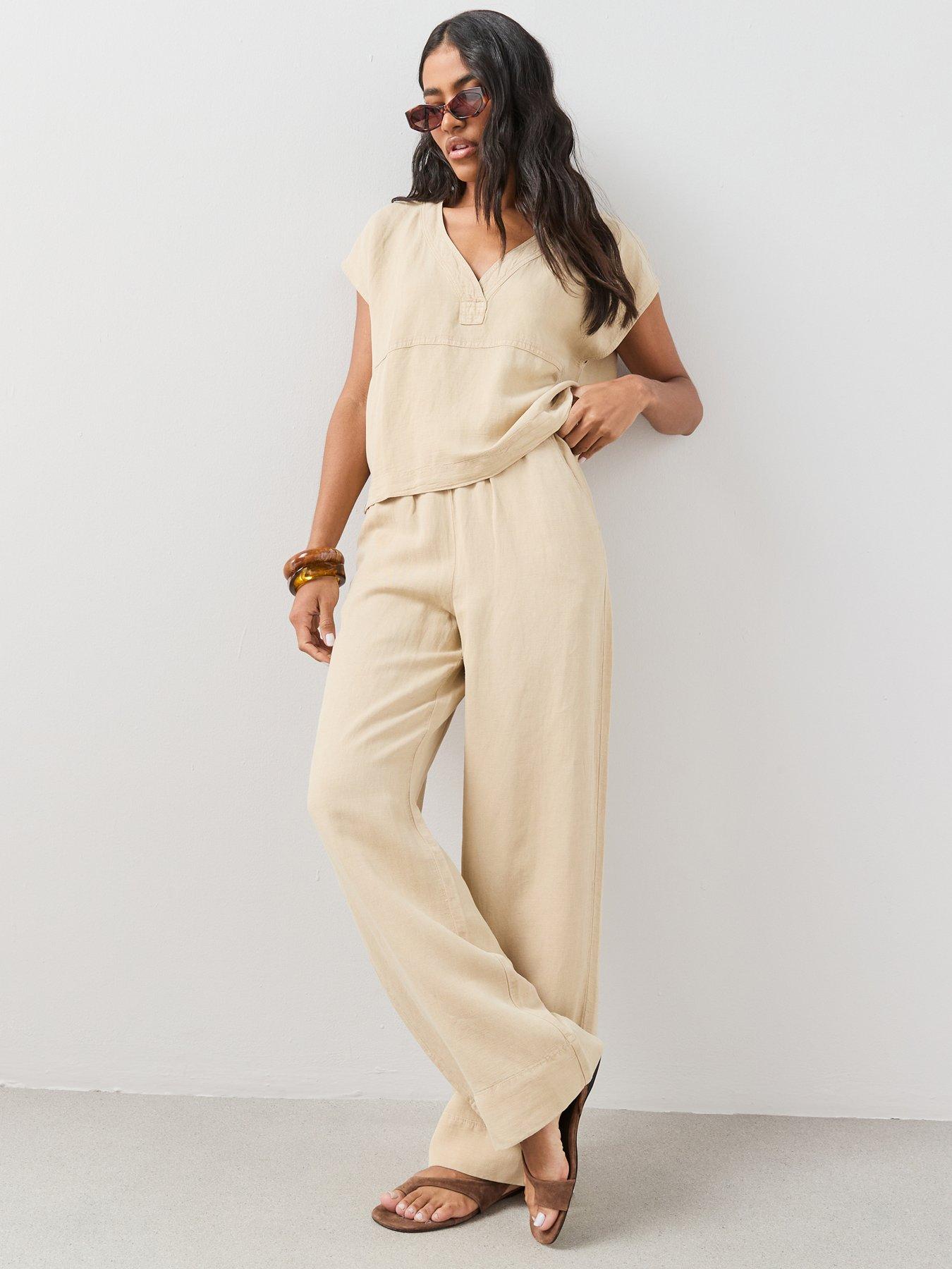 The Very Collection Lyocell Linen Wide Leg Trouser Co-ord